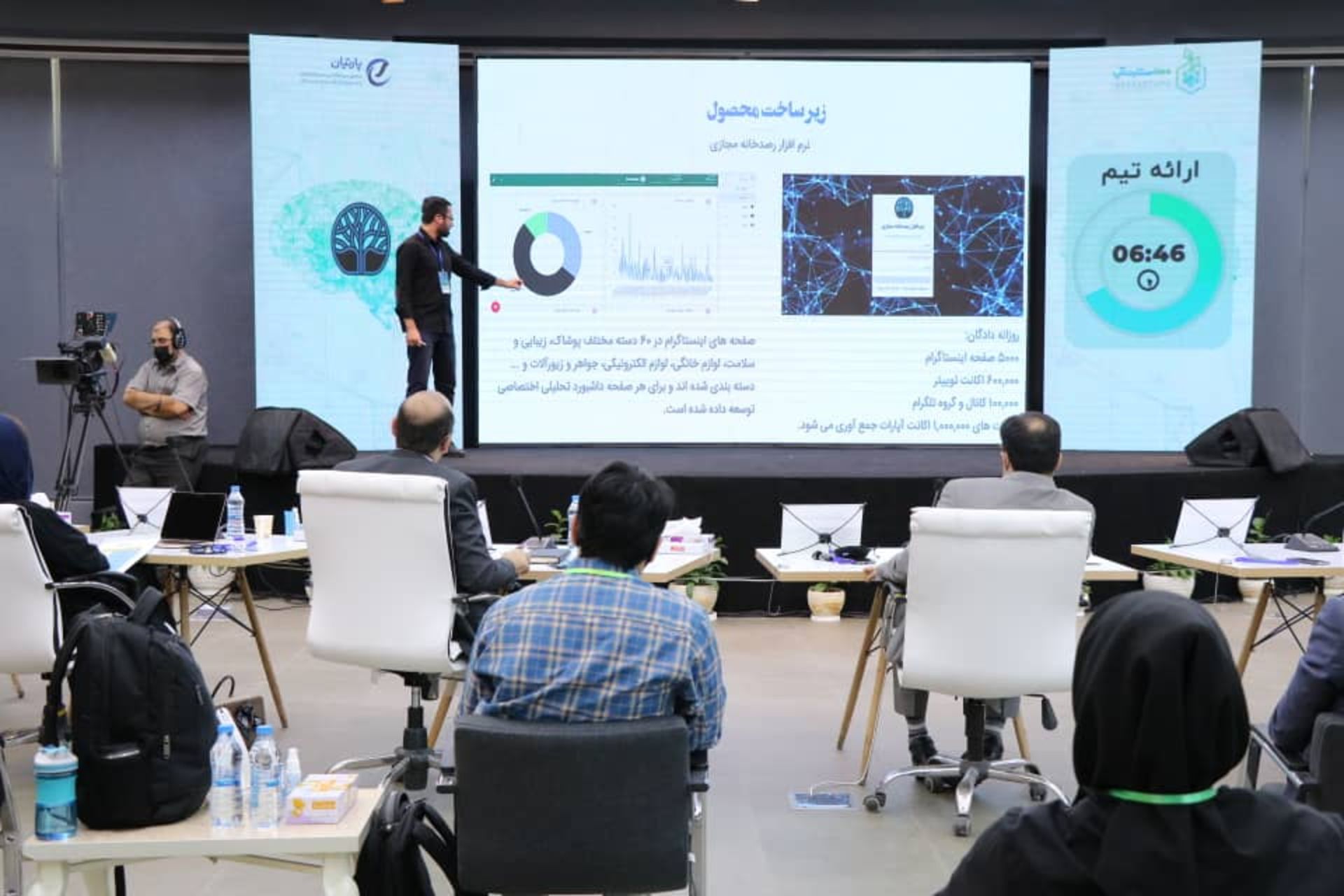 ارائه تیم ها در مراسم شتابدهنده هوش مصنوعی ۱۰۰استارتاپ