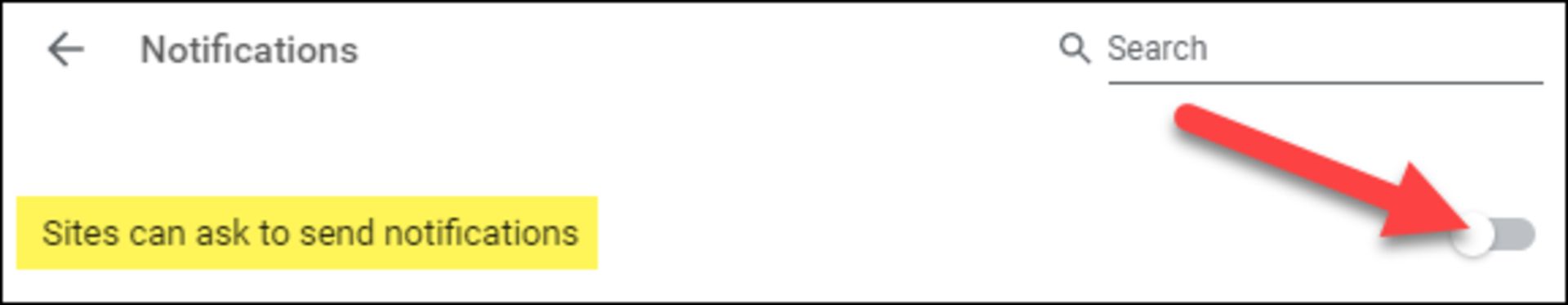 خاموش کردن کلی دریافت نوتیفیکیشن ها در گوگل کروم