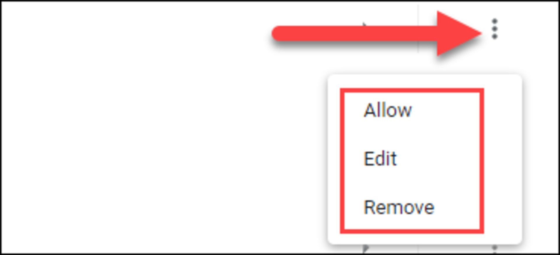 بخش ویرایش لیست بلاک نوتیفیکشن در کروم