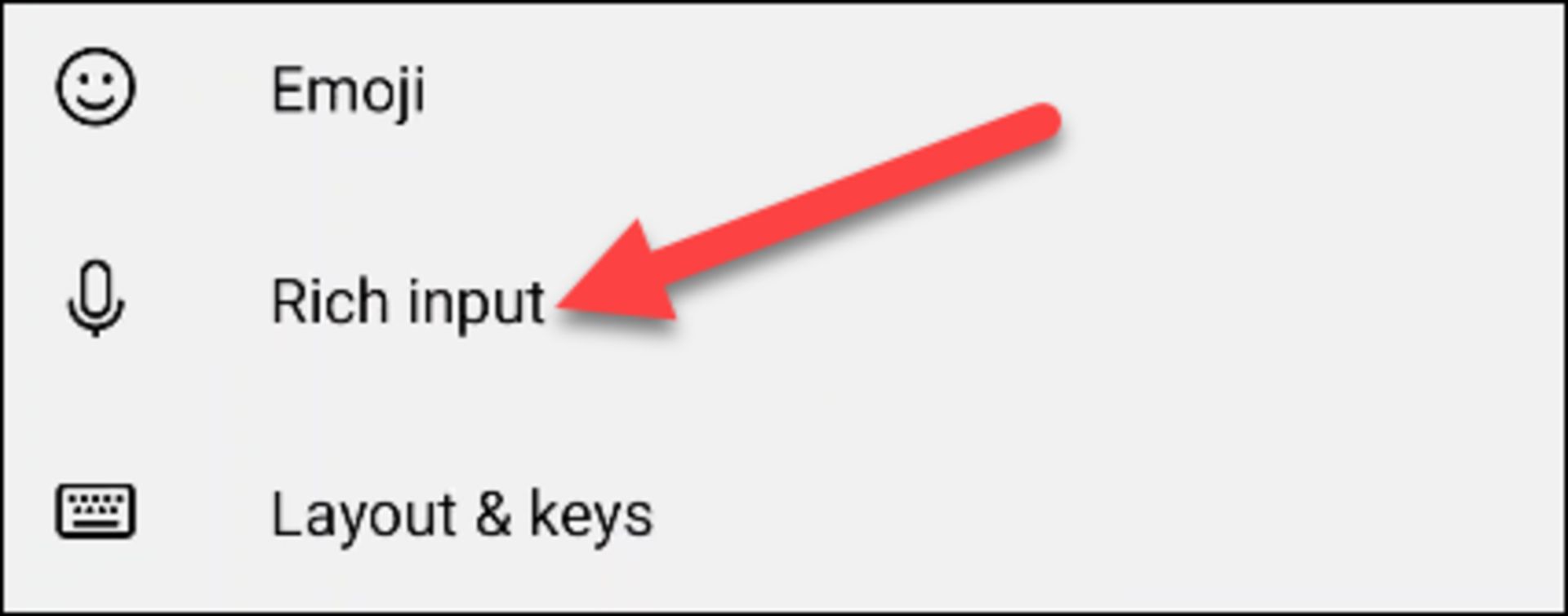 بخش Rich Input در صفحه کلید SwiftKey 
