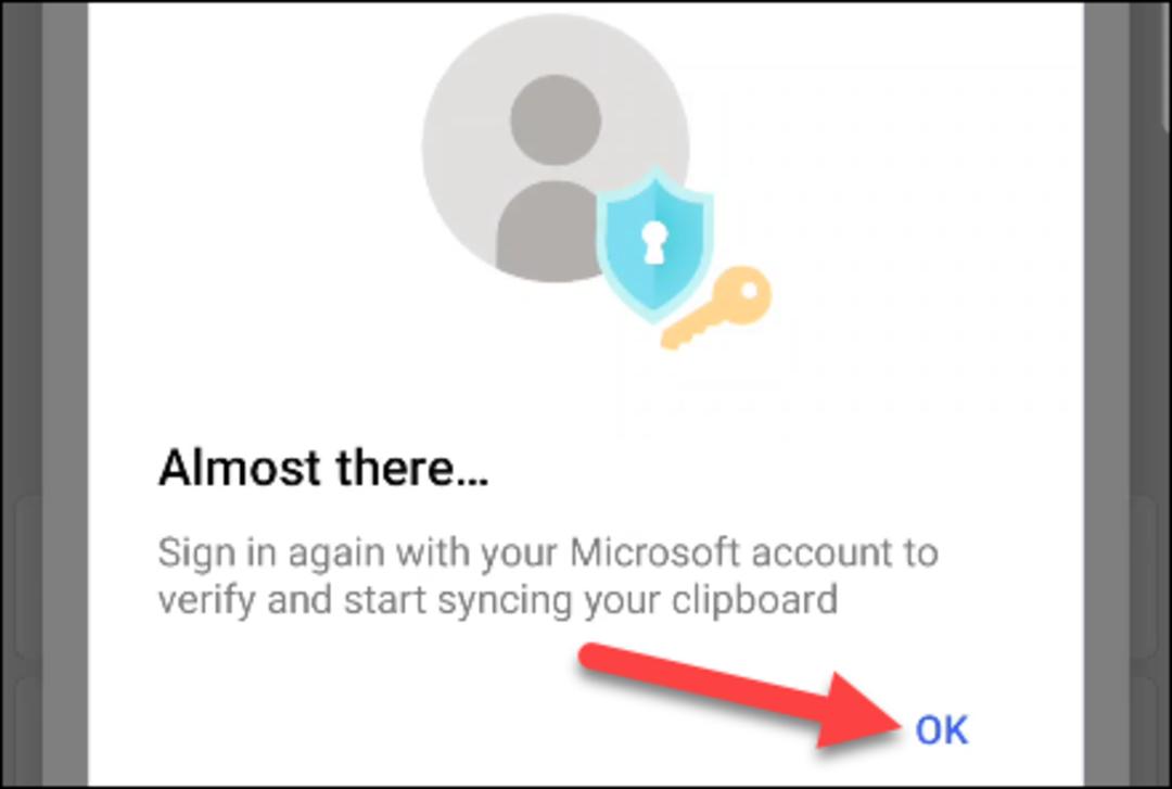 تایید مجدد ایمیل مایکروسافت در SwiftKey 