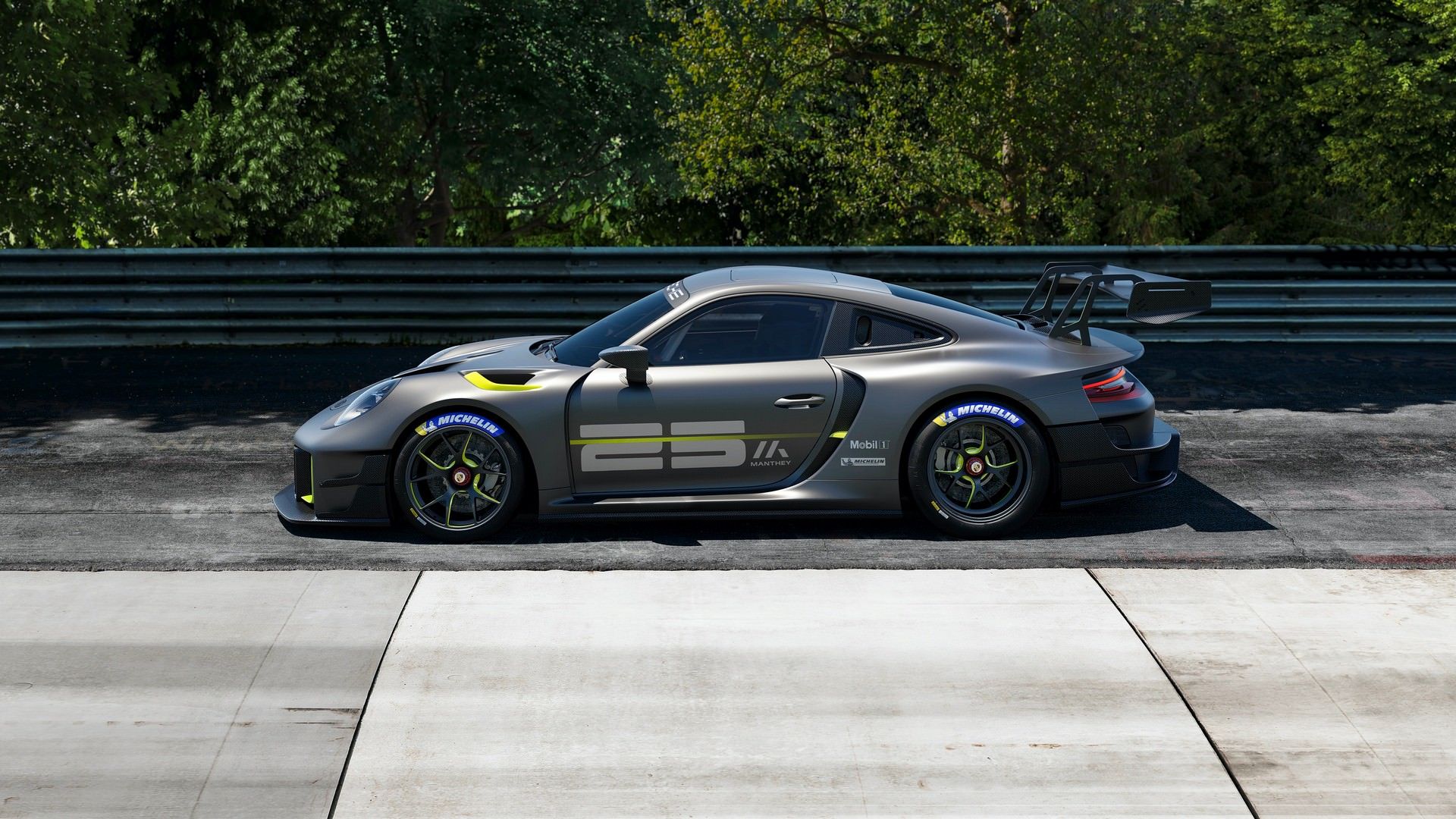 نمای جانبی پورشه 911 جی تی 2 آر اس کلاب اسپرت 25 / Porsche 911 GT2 RS Clubsport 25 Special Edition