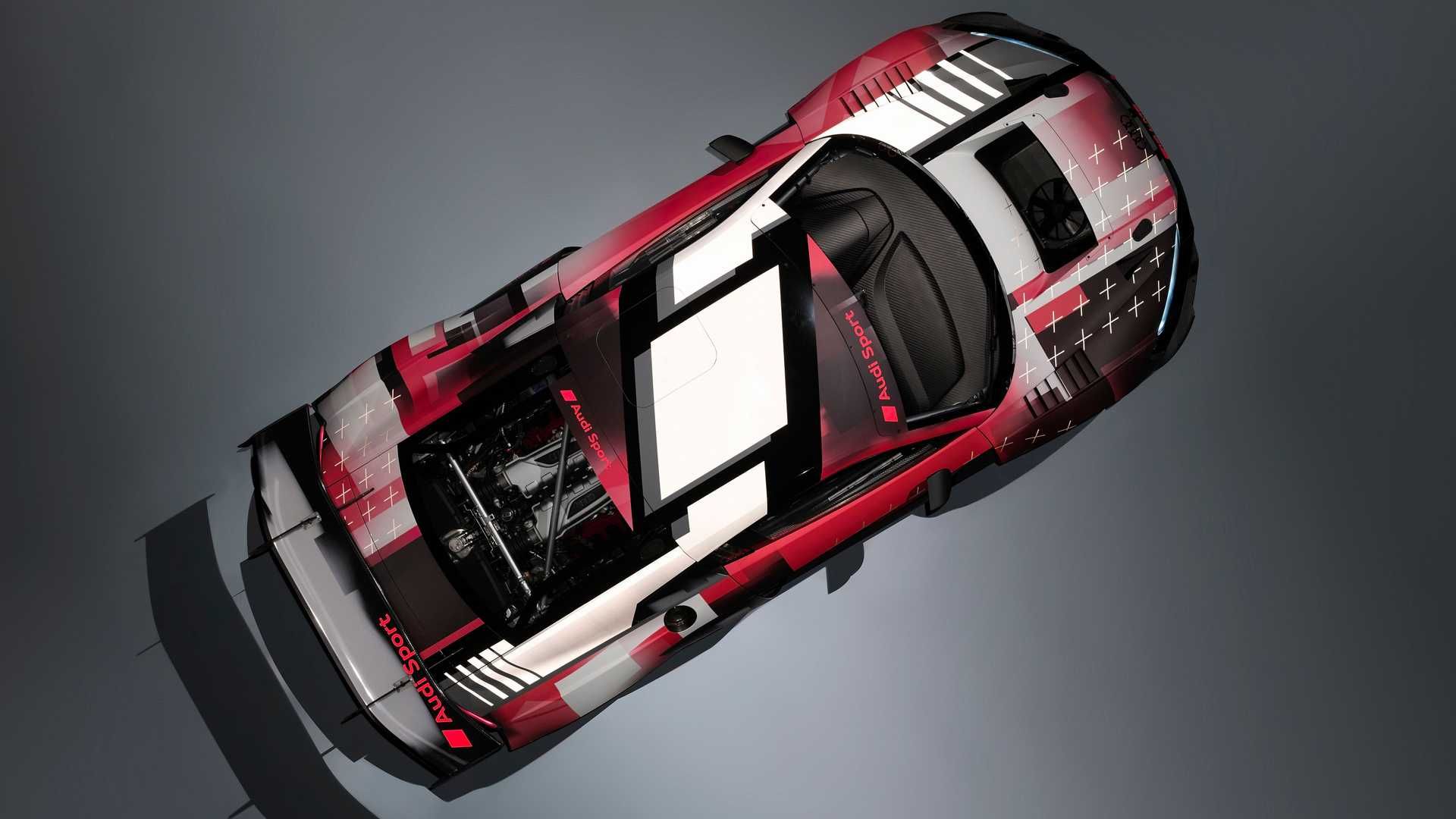 نمای بالا خودروی اسپرت آئودی آر 8 ال ام اس جی تی 3 ایوو 2 / 2022 Audi R8 LMS GT3 Evo II