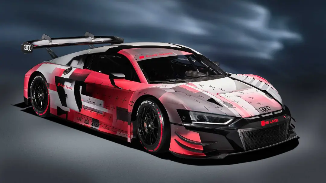 نمای سه چهارم آئودی آر 8 ال ام اس جی تی 3 ایوو 2 / 2022 Audi R8 LMS GT3 Evo II