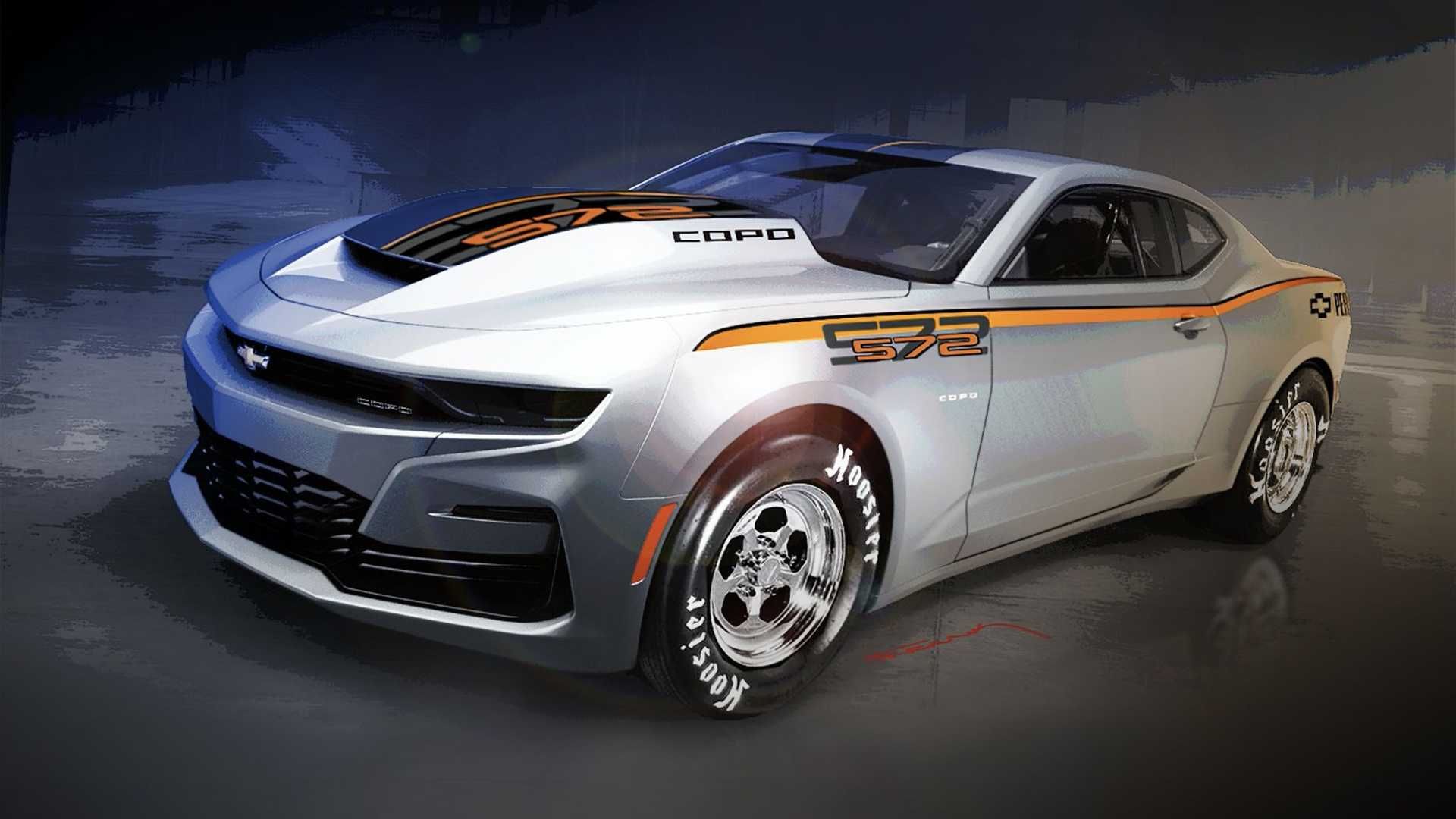 نمای سه چهارم شورولت کوپو کامارو / 2022 Chevrolet COPO Camaro
