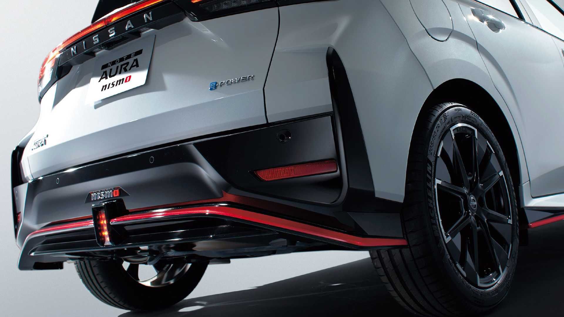 نمای سپر عقب هاچ بک نیسان نوت آئورا نیسمو / 2022 Nissan Note Aura Nismo