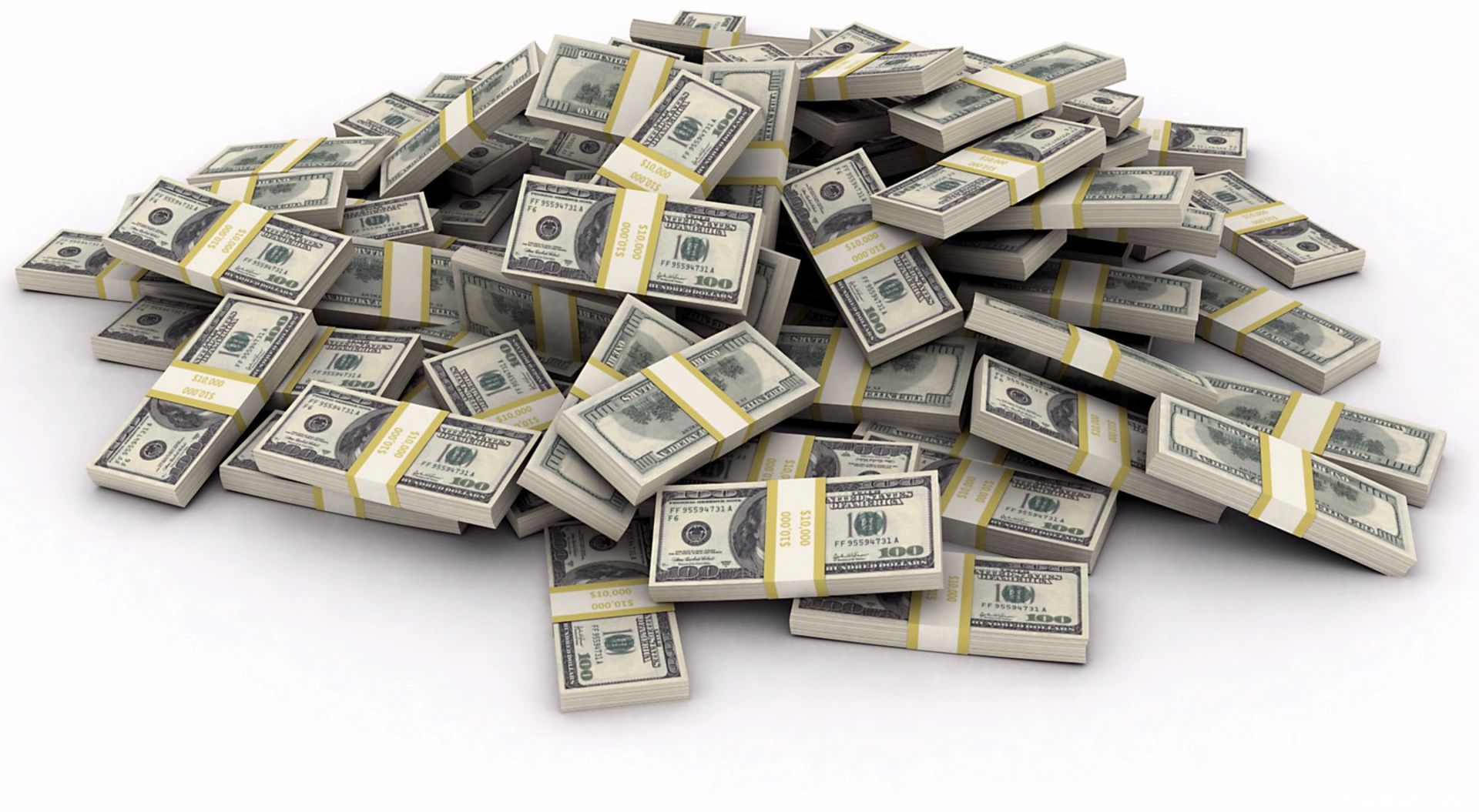 تصویری از دلارهای انباشته‌شده