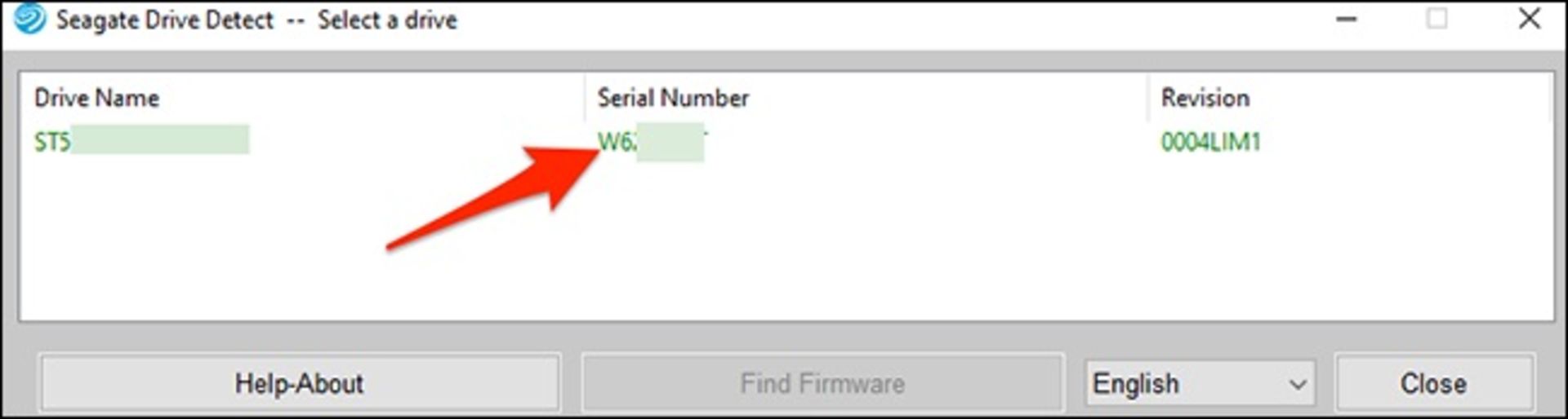 نمایش سریال هارد و  ssd در نرم افزار drive-detect