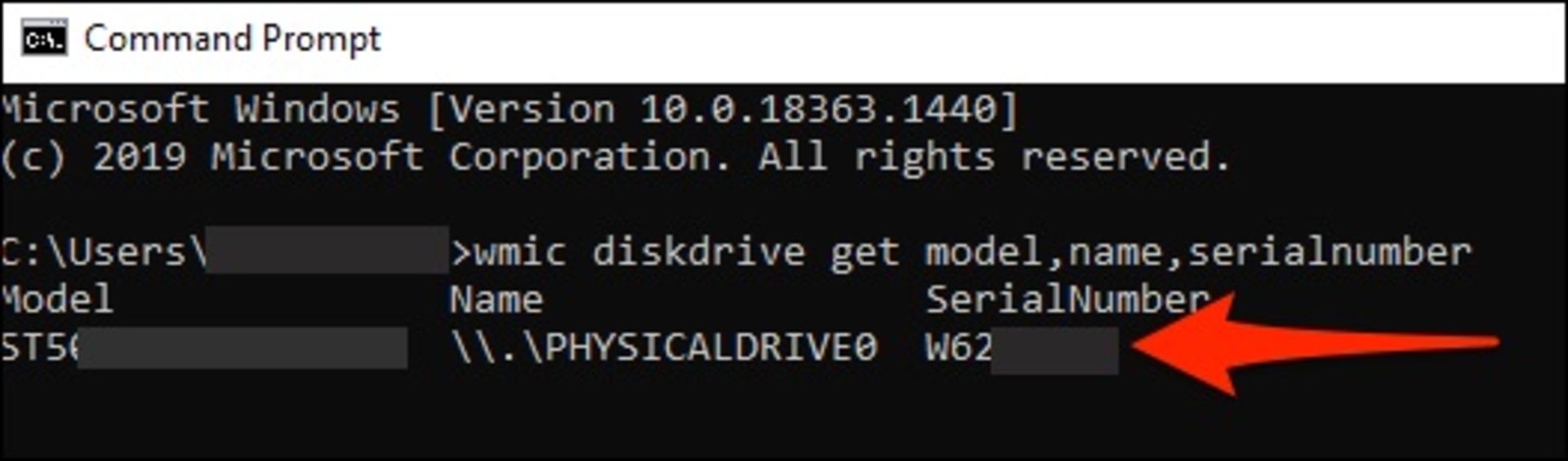 نمایش  شماره سریال حافظه ها