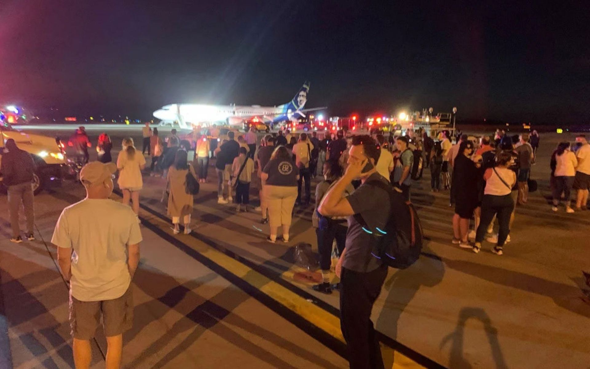 آتش‌سوزی گلکسی A21 در فرودگاه