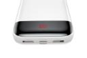 درگاه پاور بانک باسئوس Baseus Mini Cu Digital Display 20000mAh با ظرفیت 20000 میلی‌آمپر سفید
