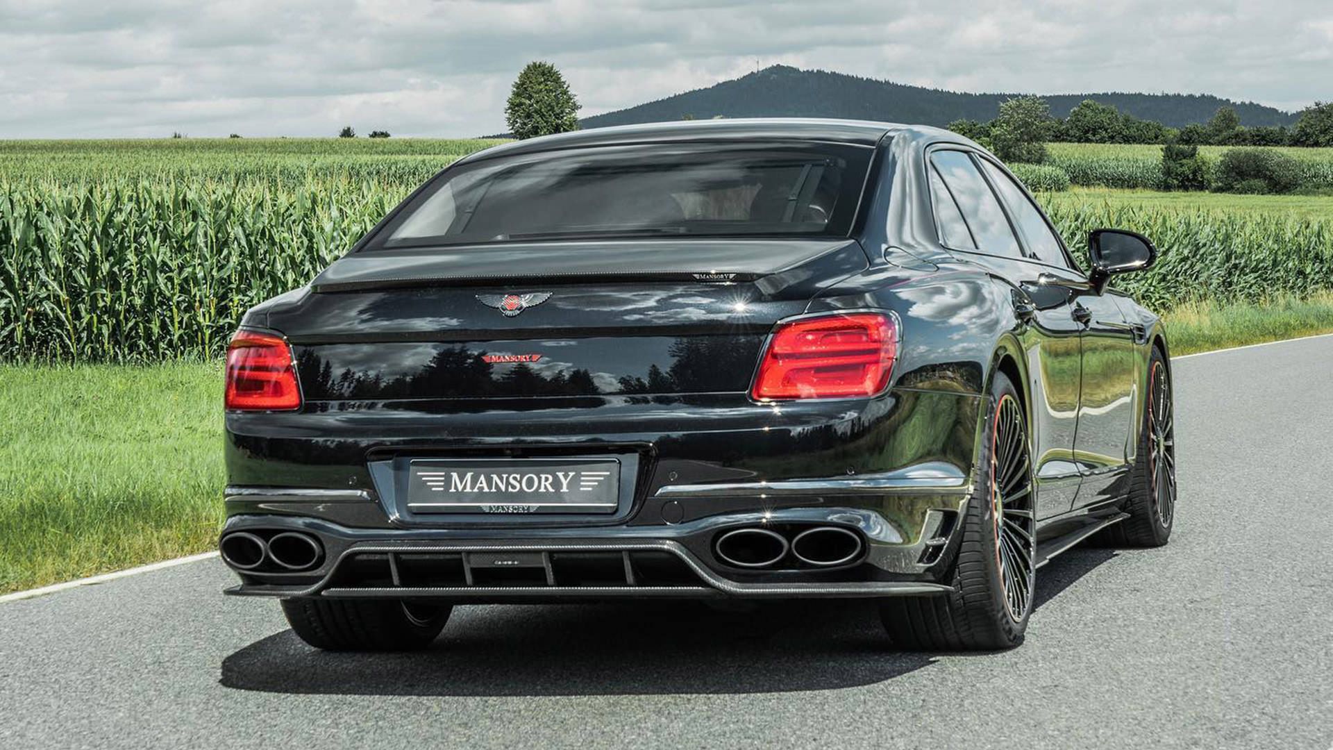 نمای سه چهارم عقب بنتلی فلایینگ اسپر تیونینگ منصوری / Mansory Bentley Flying Spur