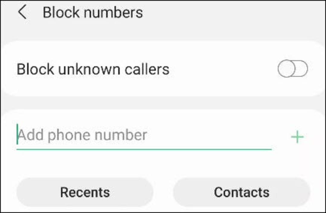Block Numbers در گوشی‌های سامسونگ