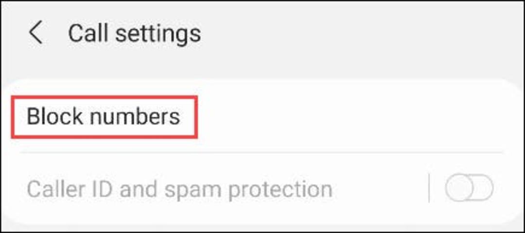Block Numbers در اپلیکیشن فون سامسونگ