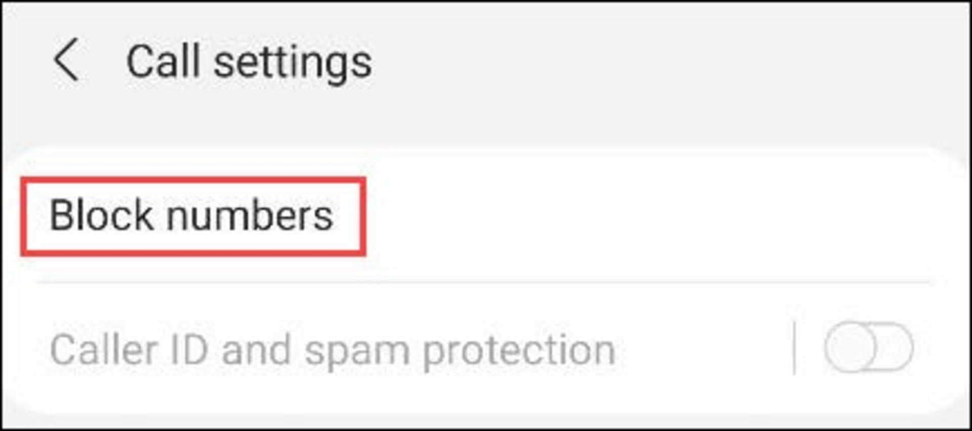 Block Numbers در اپلیکیشن فون سامسونگ