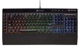 نمای روبرو تکیه گاه مچ دست کیبورد کورسیر Corsair K55 RGB