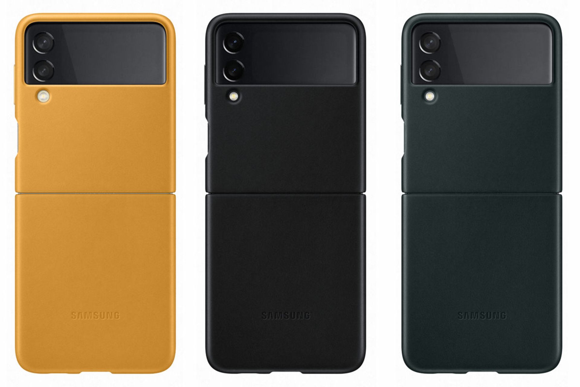 قاب galaxy z flip 3 نارنجی - مشکی - یشمی