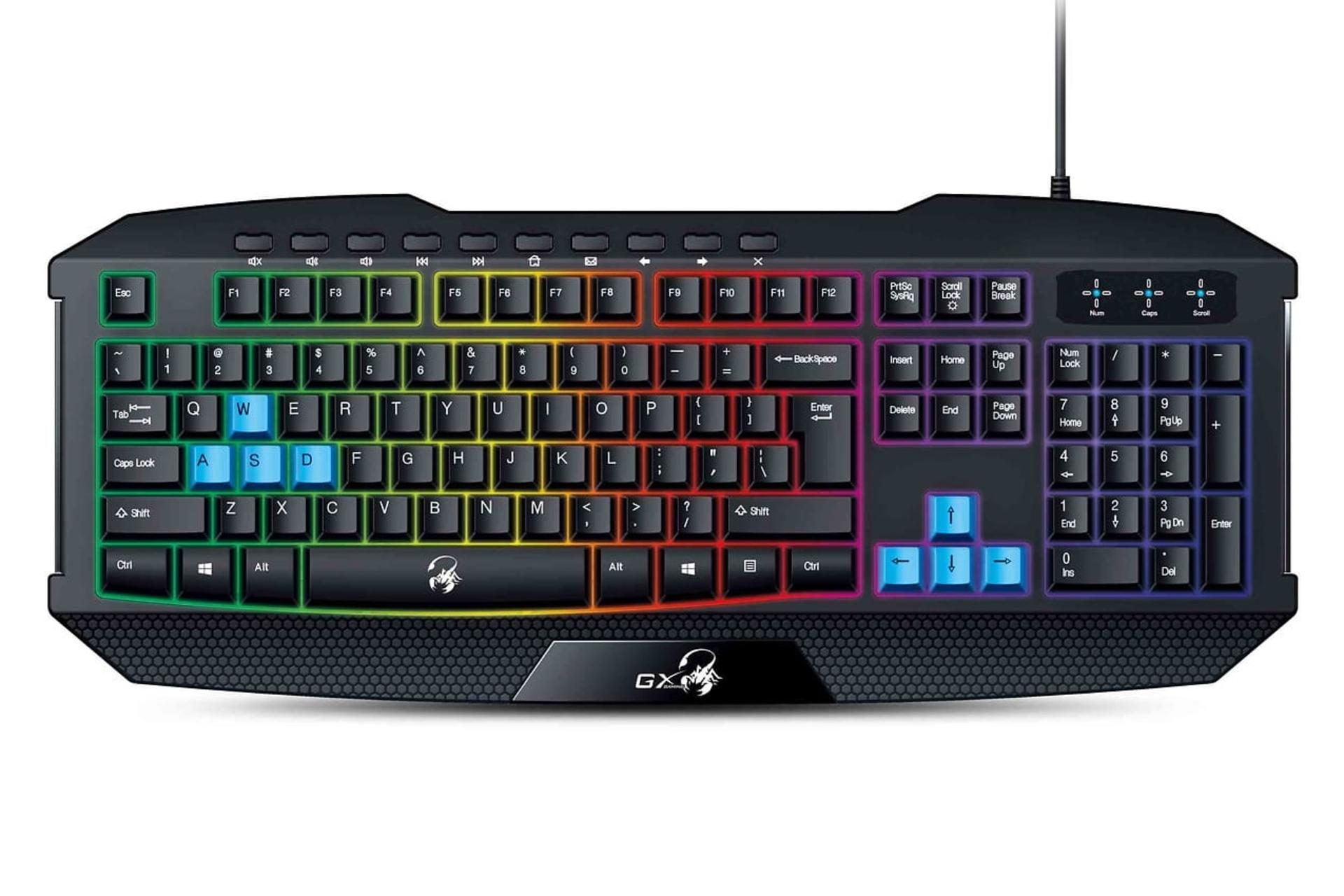 نمای روبرو کیبورد جنیوس Genius Scorpion K215