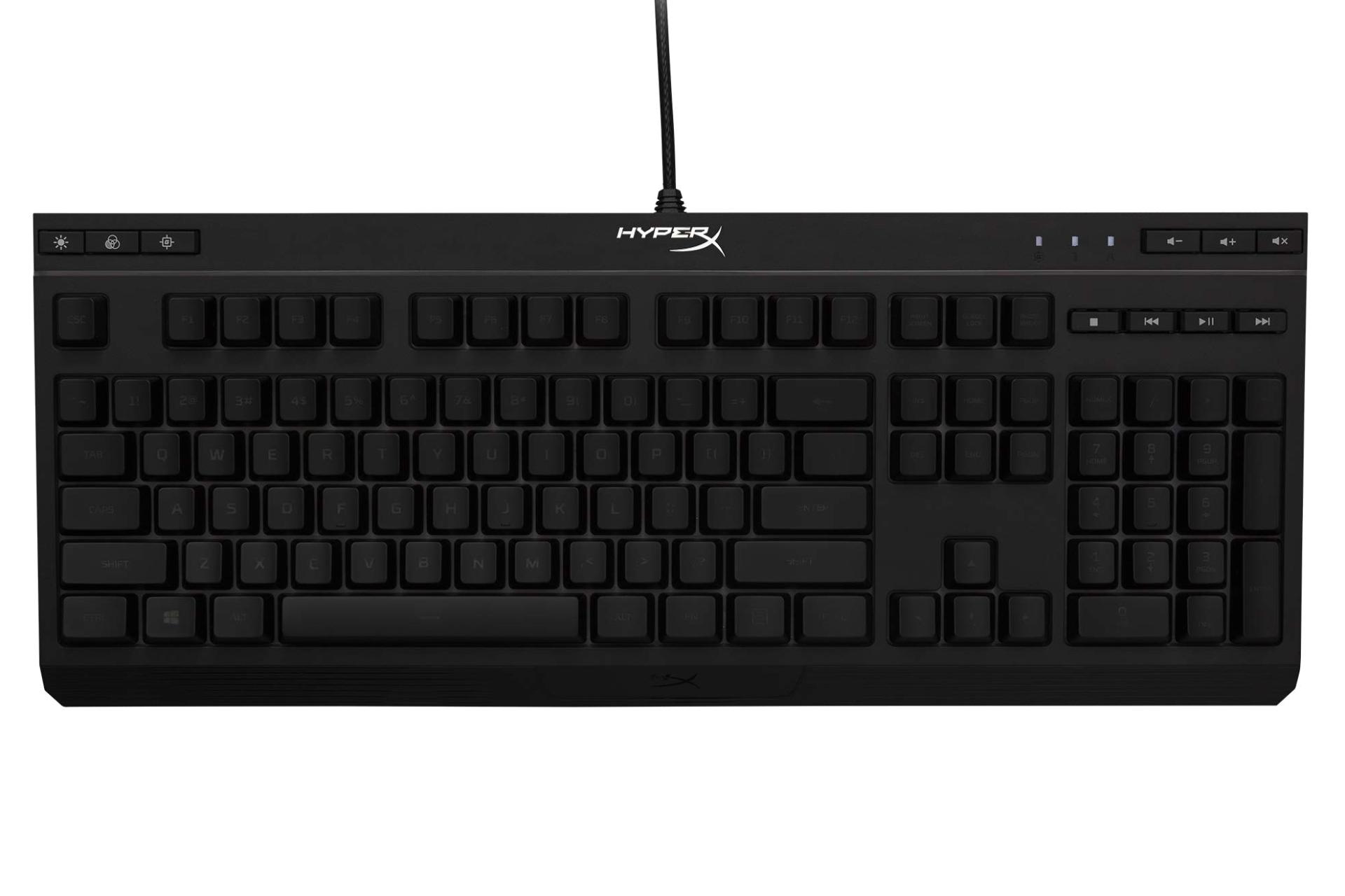 نمای روبرو کیبورد هایپرایکس HyperX Alloy Core RGB