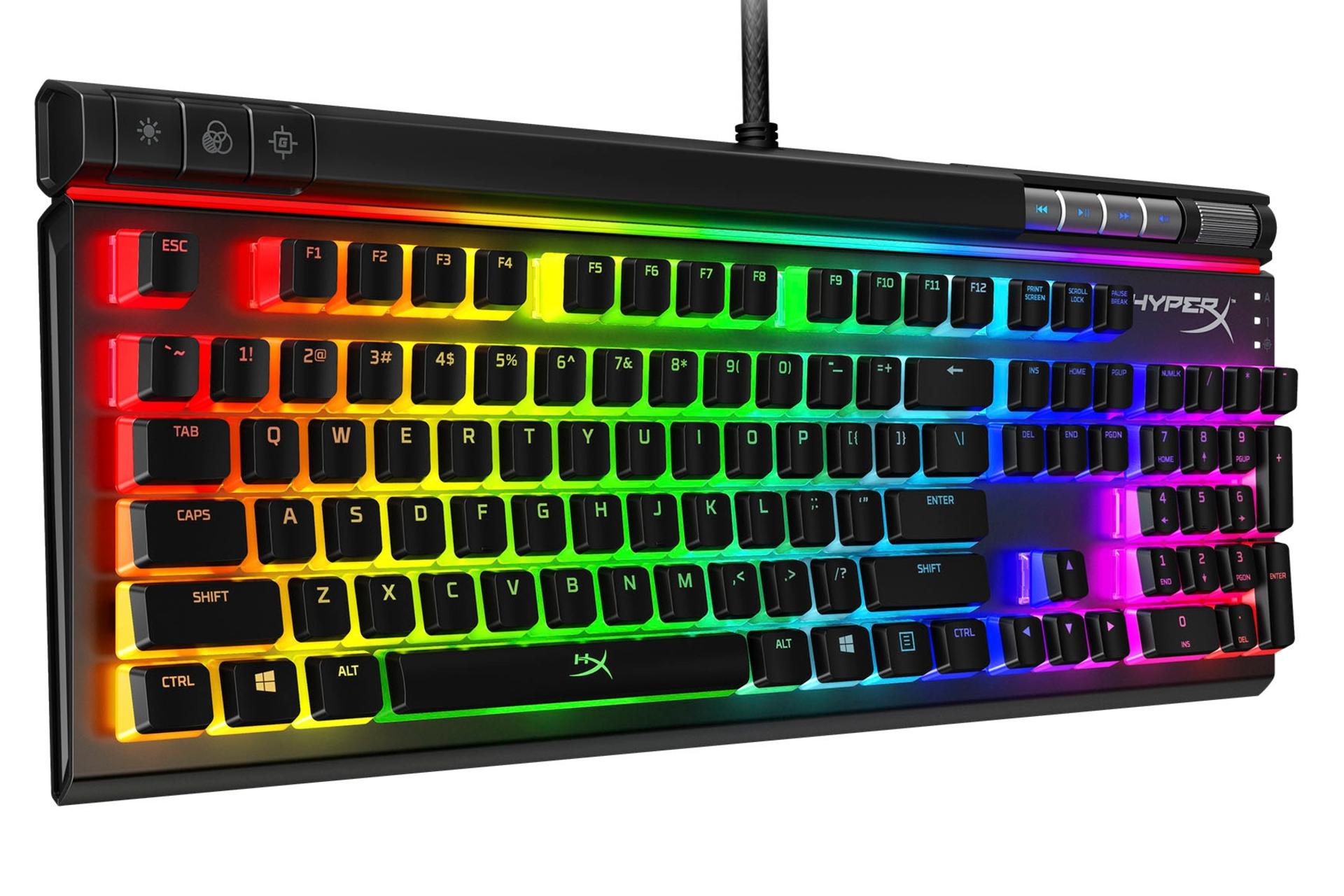 نمای چپ کیبورد هایپر ایکس HyperX Alloy Elite 2