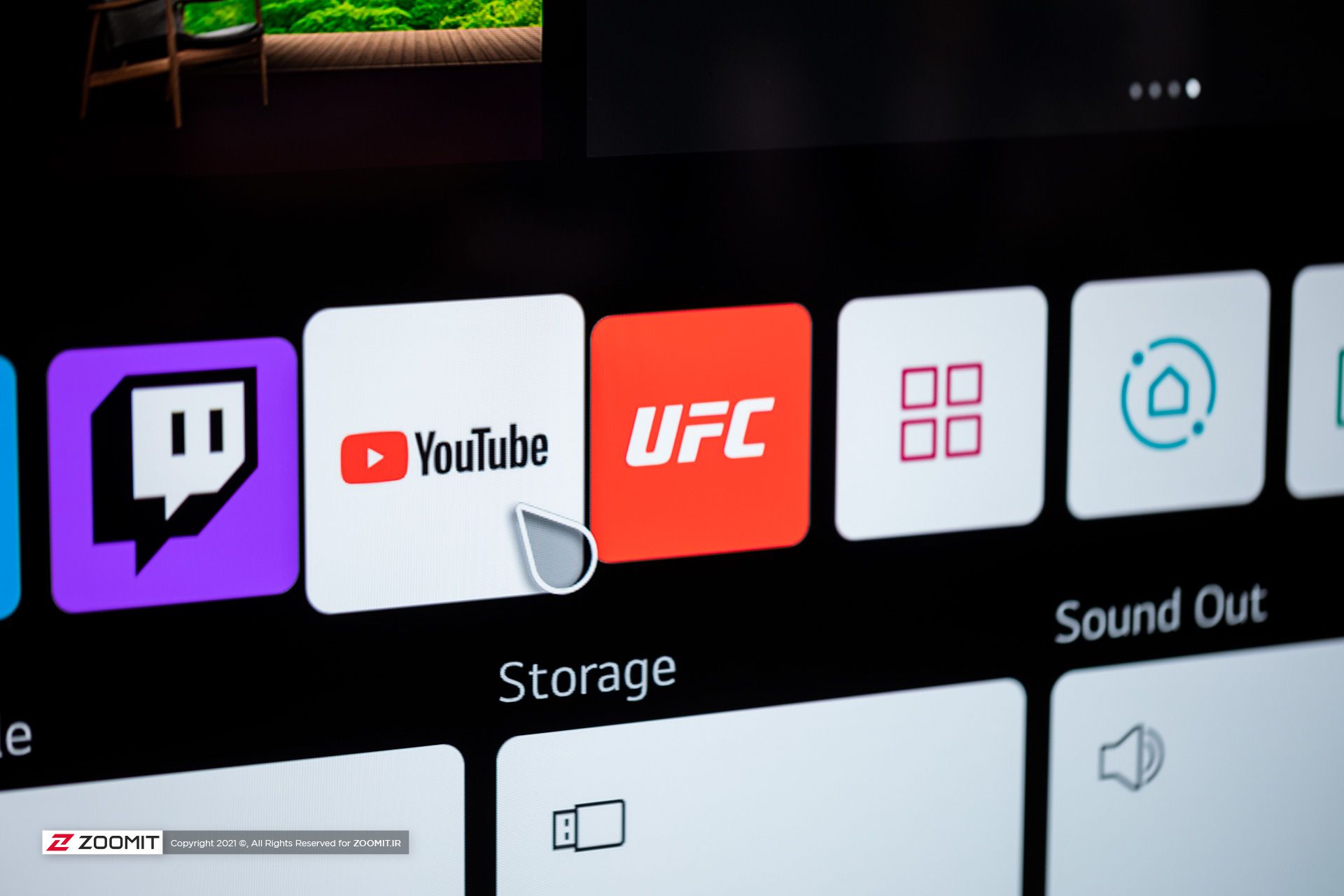 اپلیکیشن‌های روی تلویزیون LG C1 OLED