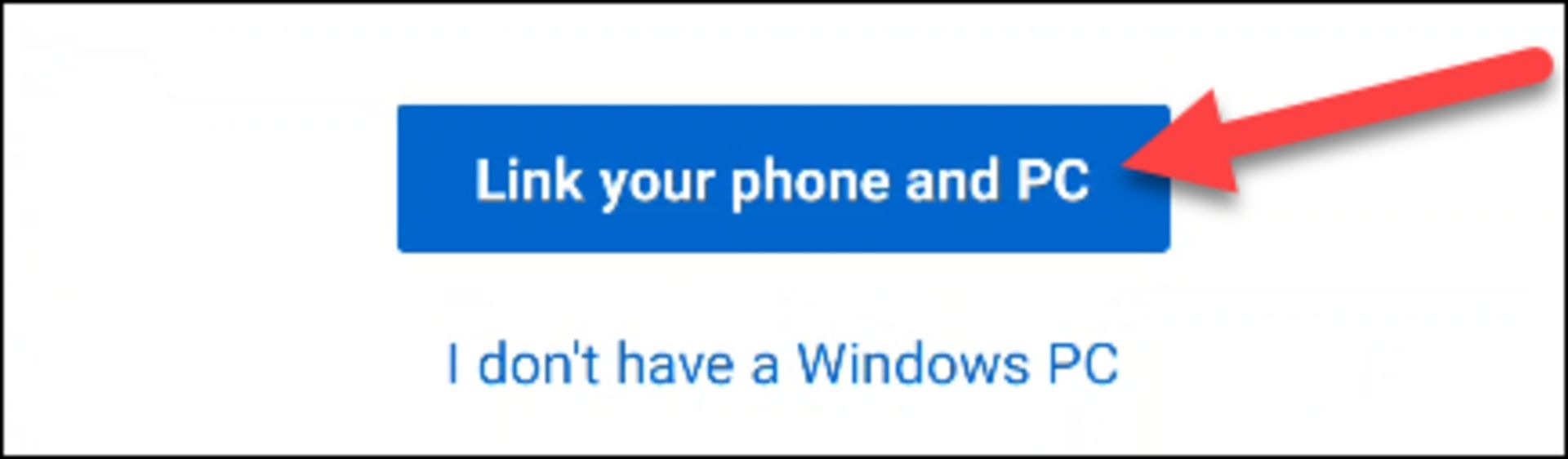 بخش Link Your Phone and PC 