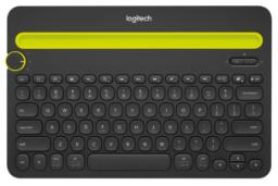 نمای روبرو کیبورد لاجیتک Logitech K480 مشکی