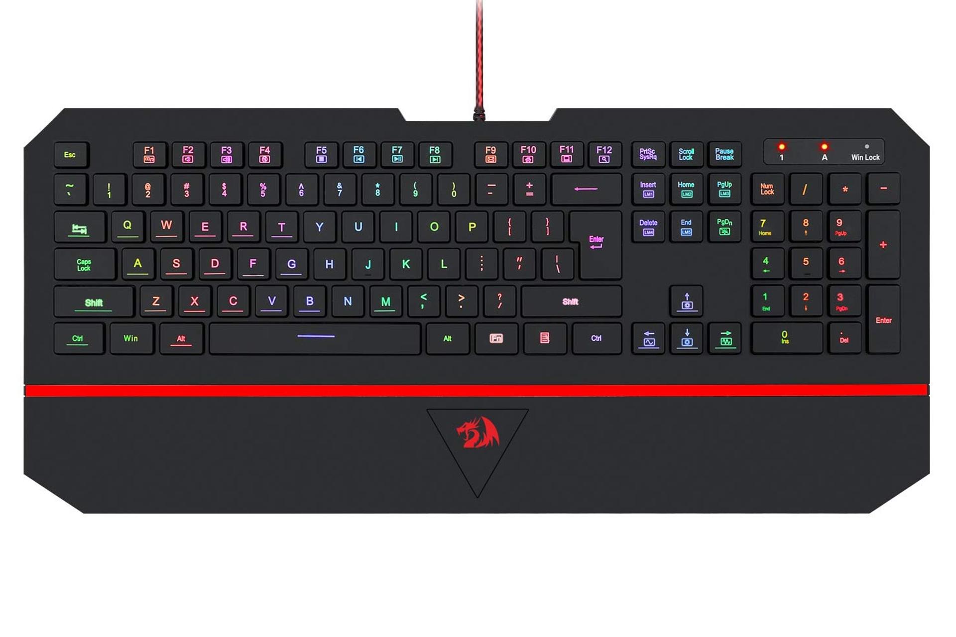 نمای روبرو کیبورد گیمینگ ردراگون Redragon K502 Karura