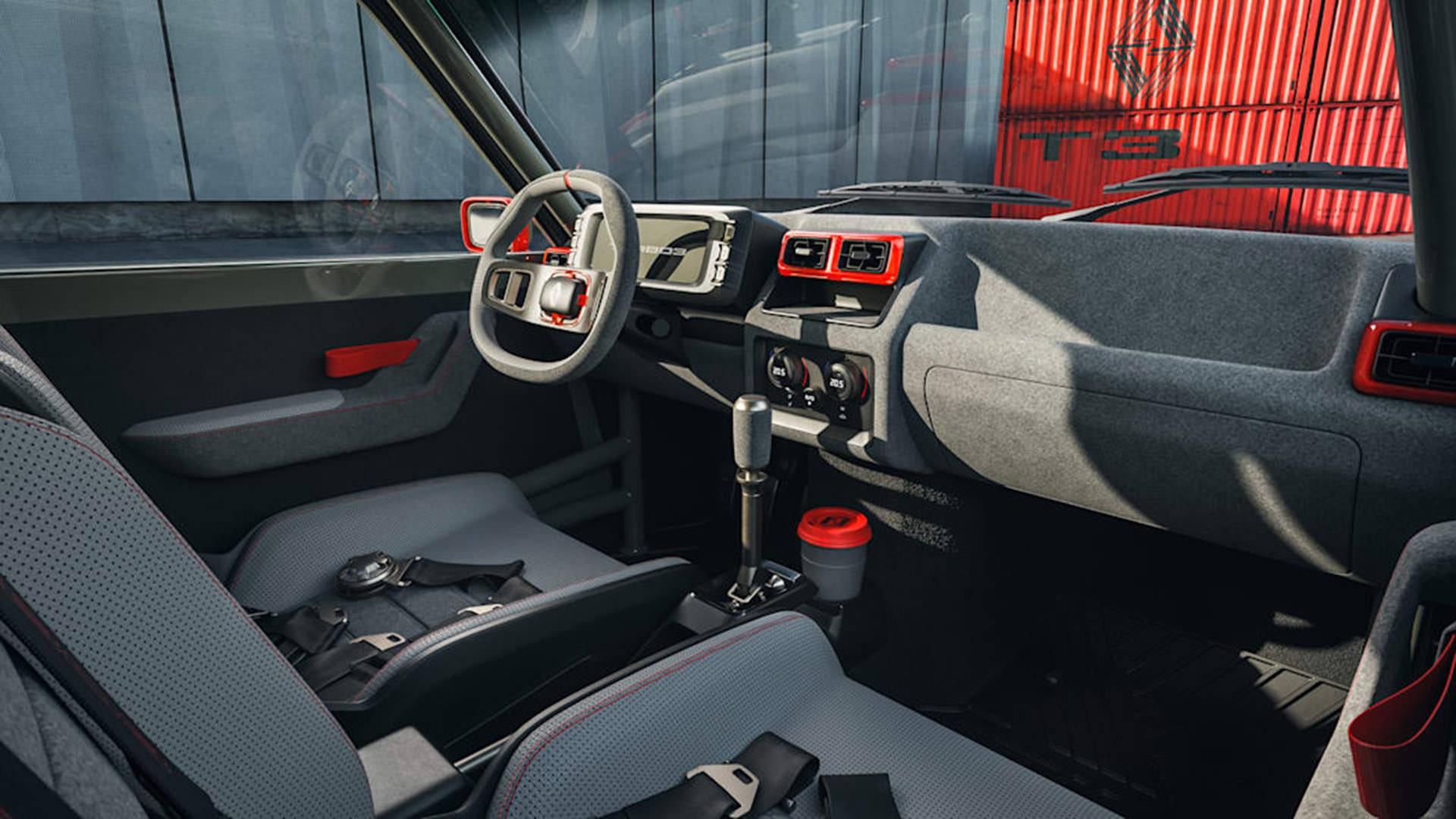 نمای سه چهارم کابین رنو 5 توربو 3 / Renault 5 Turbo 3