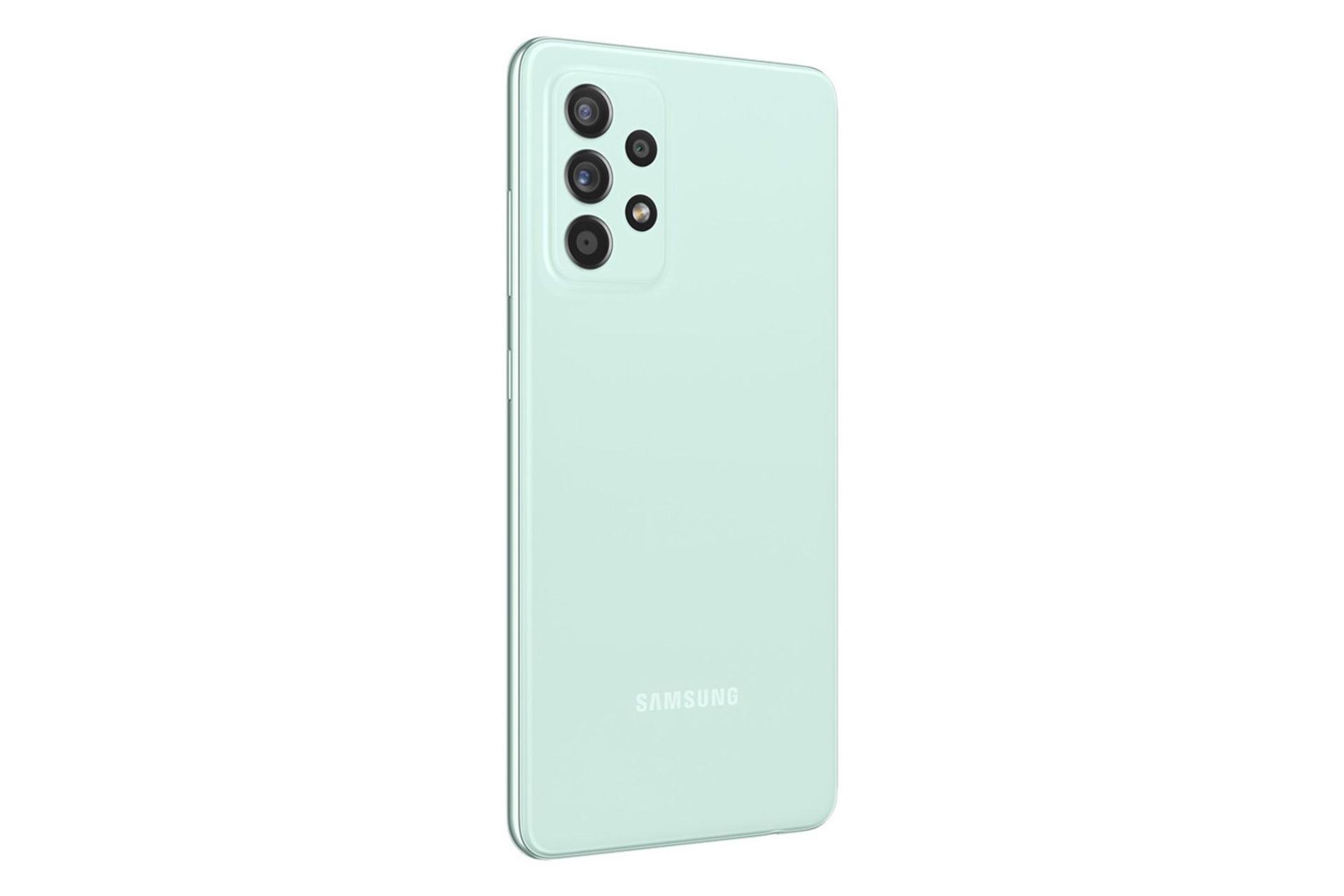 نمای نیمرخ پشت گوشی سامسونگ گلکسی ای 52 اس 5G