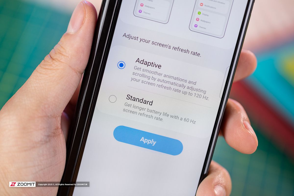 نرخ نوسازی روی نمایشگر کاور گلکسی زد فولد ۳