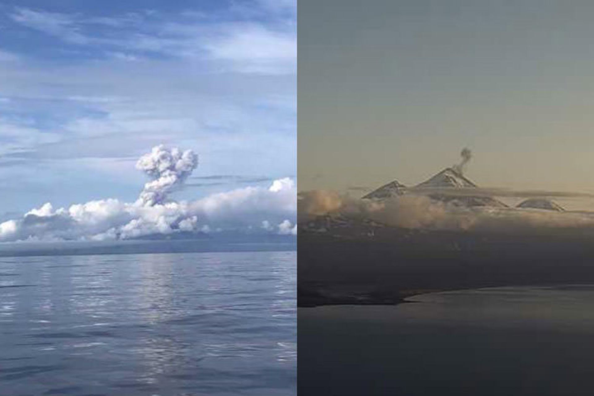 فوران آتشفشان سمیسپوچنوی و پاولوف آلاسکا