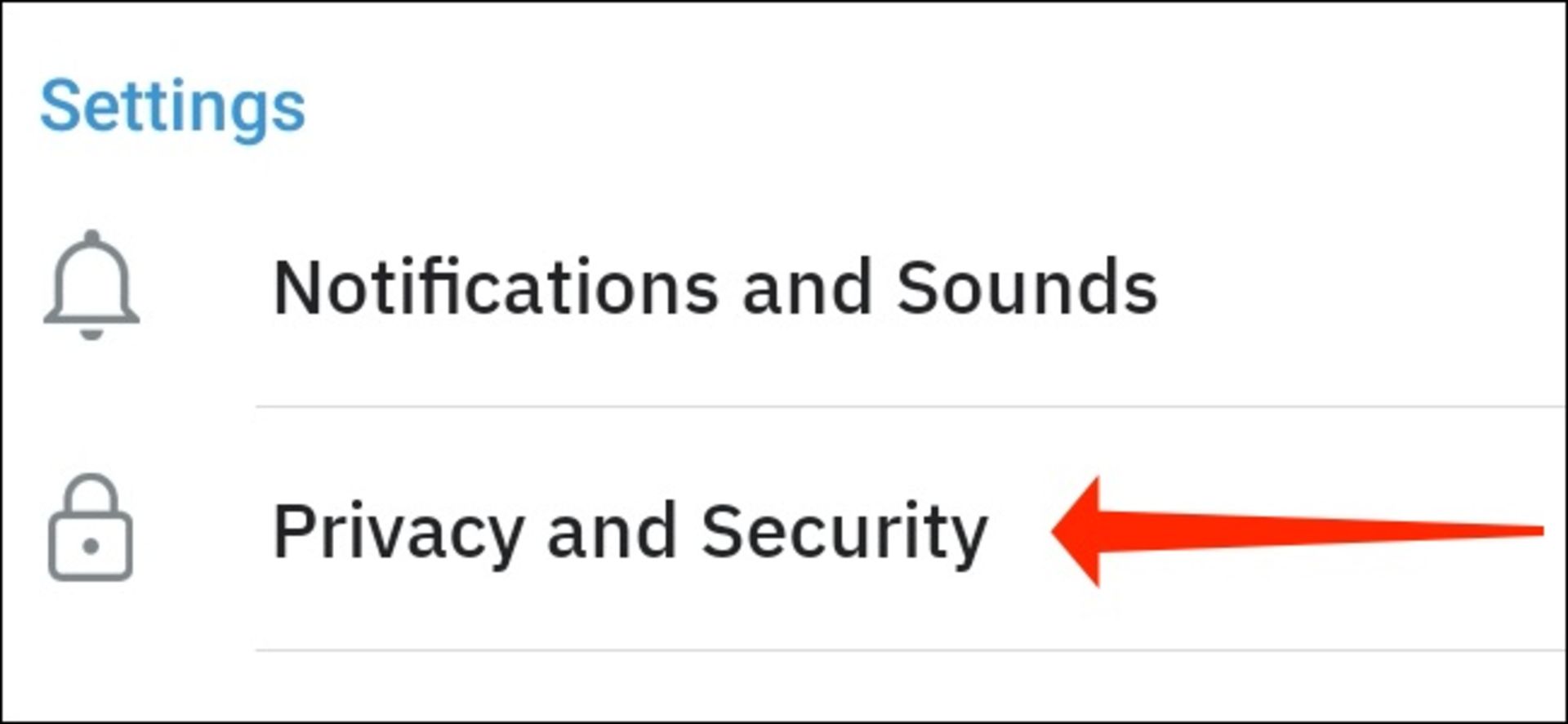 تنظیمات Privacy and Security تلگرام