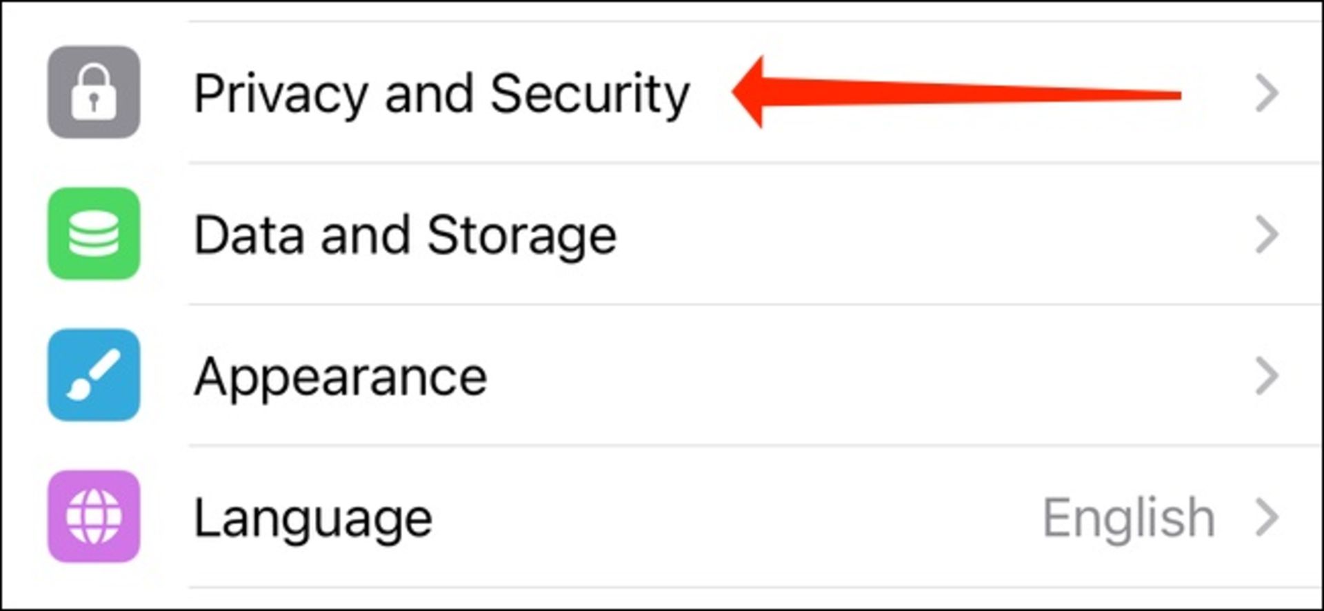 Privacy and Security در تلگرام