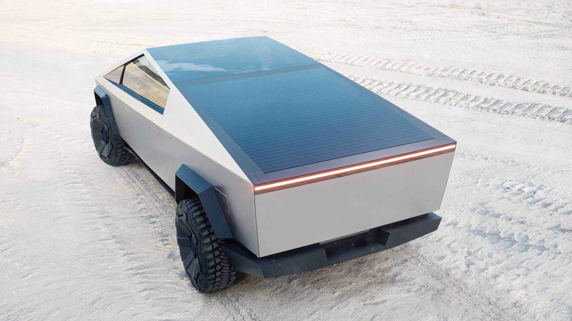 نمای عقب وانت برقی تسلا سایبرتراک / Tesla Cybertruck 