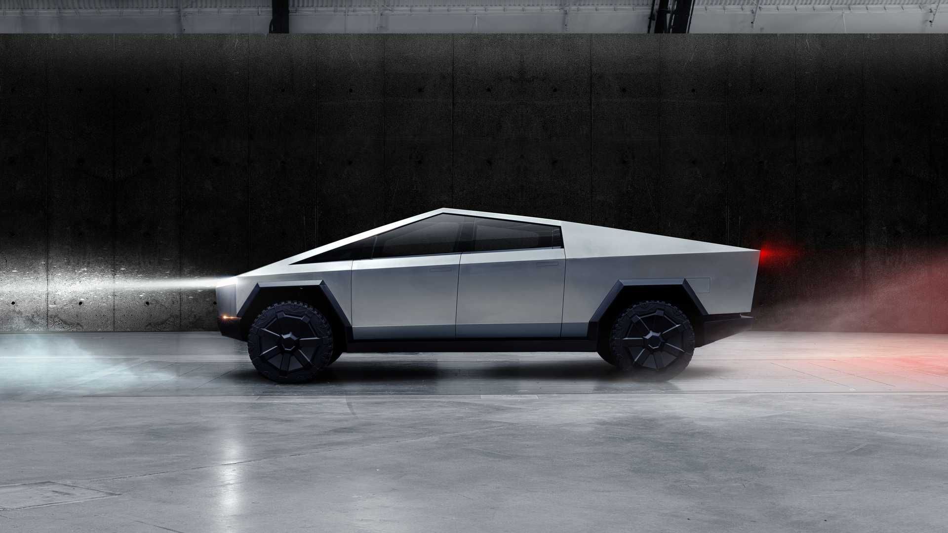 نمای جانبی تسلا سایبرتراک / Tesla Cybertruck