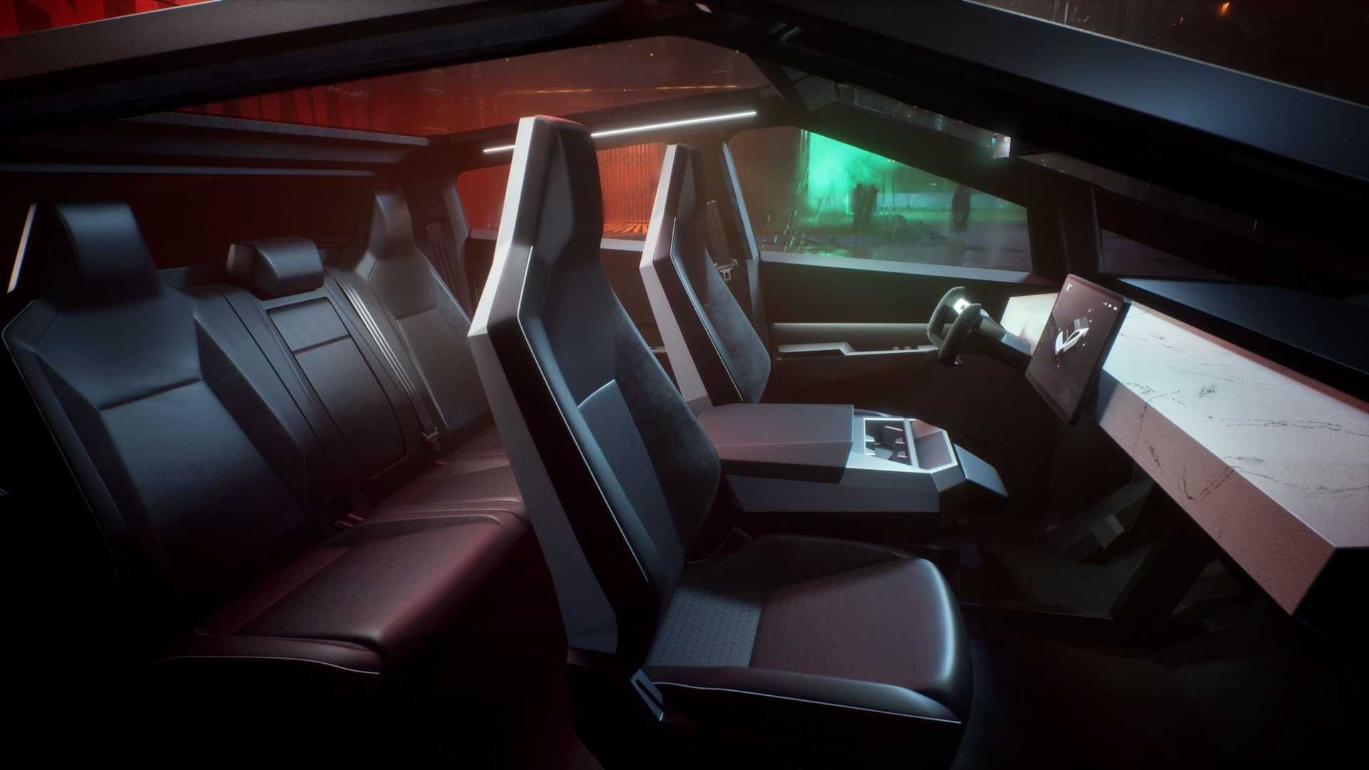 نمای کابین تسلا سایبرتراک / Tesla Cybertruck