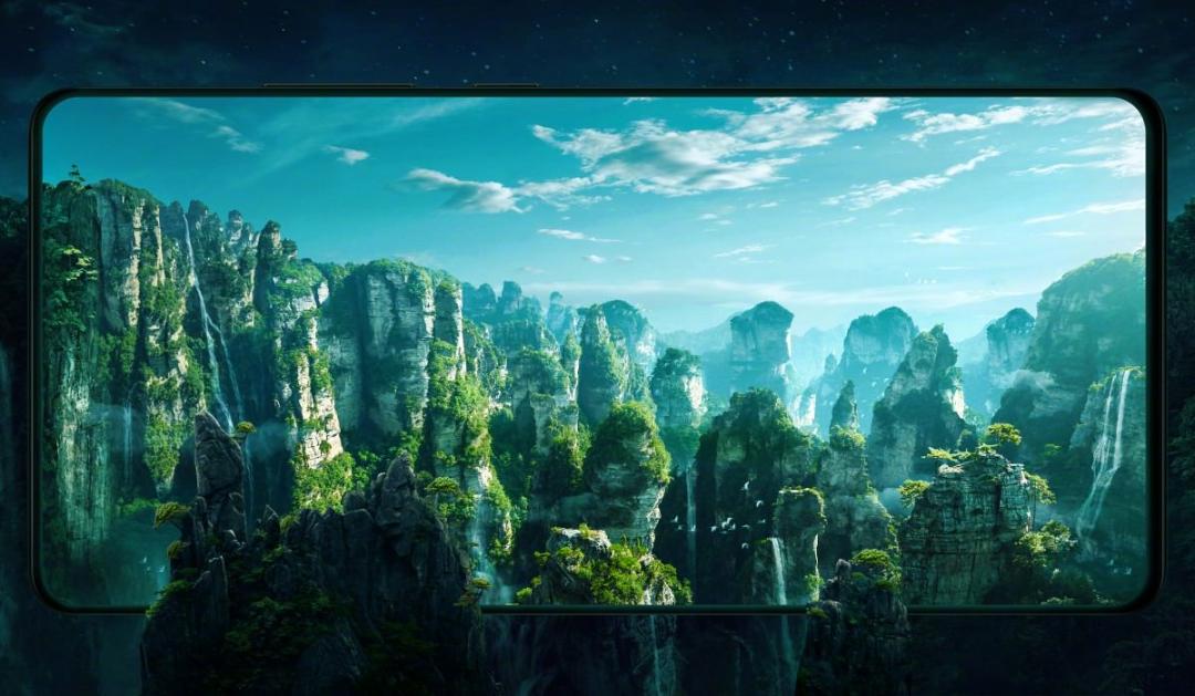 نمایی از صفحه‌نمایش تمام صفحه میکس ۴ با دوربین سلفی زیر صفحه‌نمایش