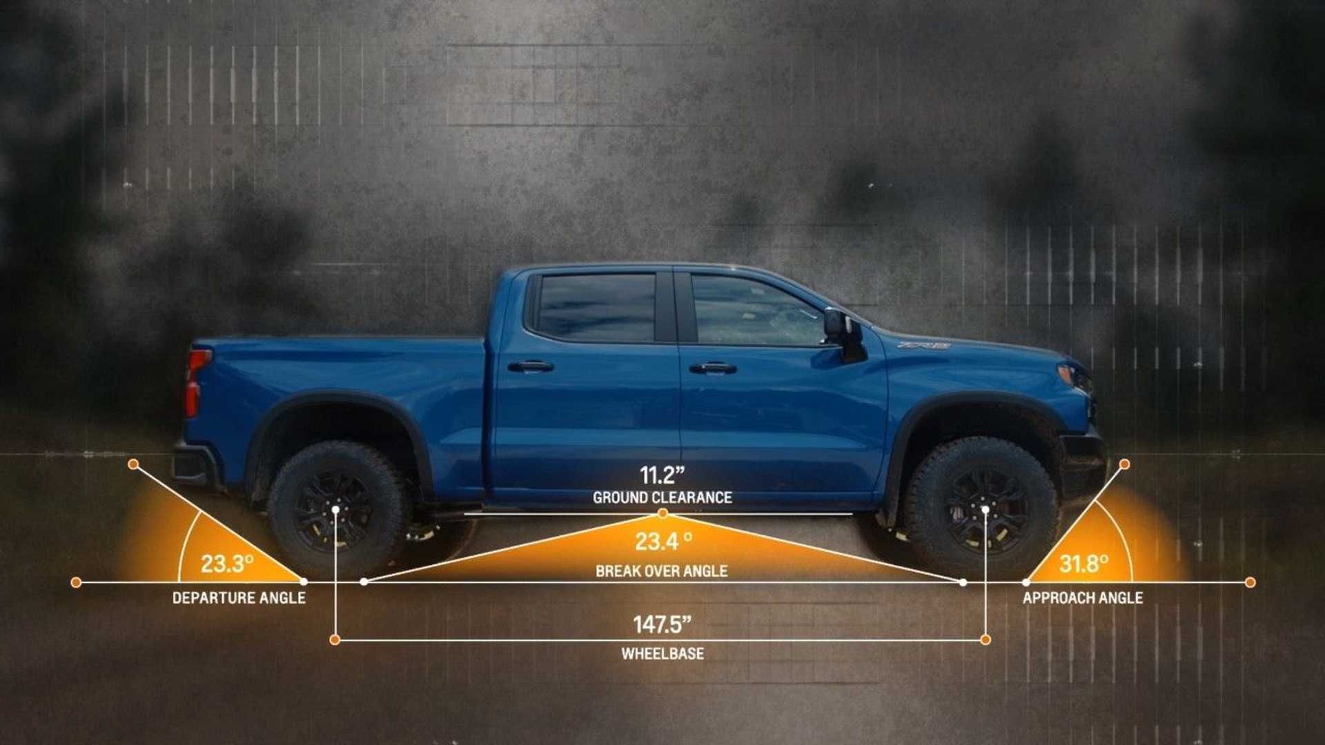 نمای جانبی وانت پیکاپ شورولت سیلورادو 2022 / 2022 Chevrolet Silverado