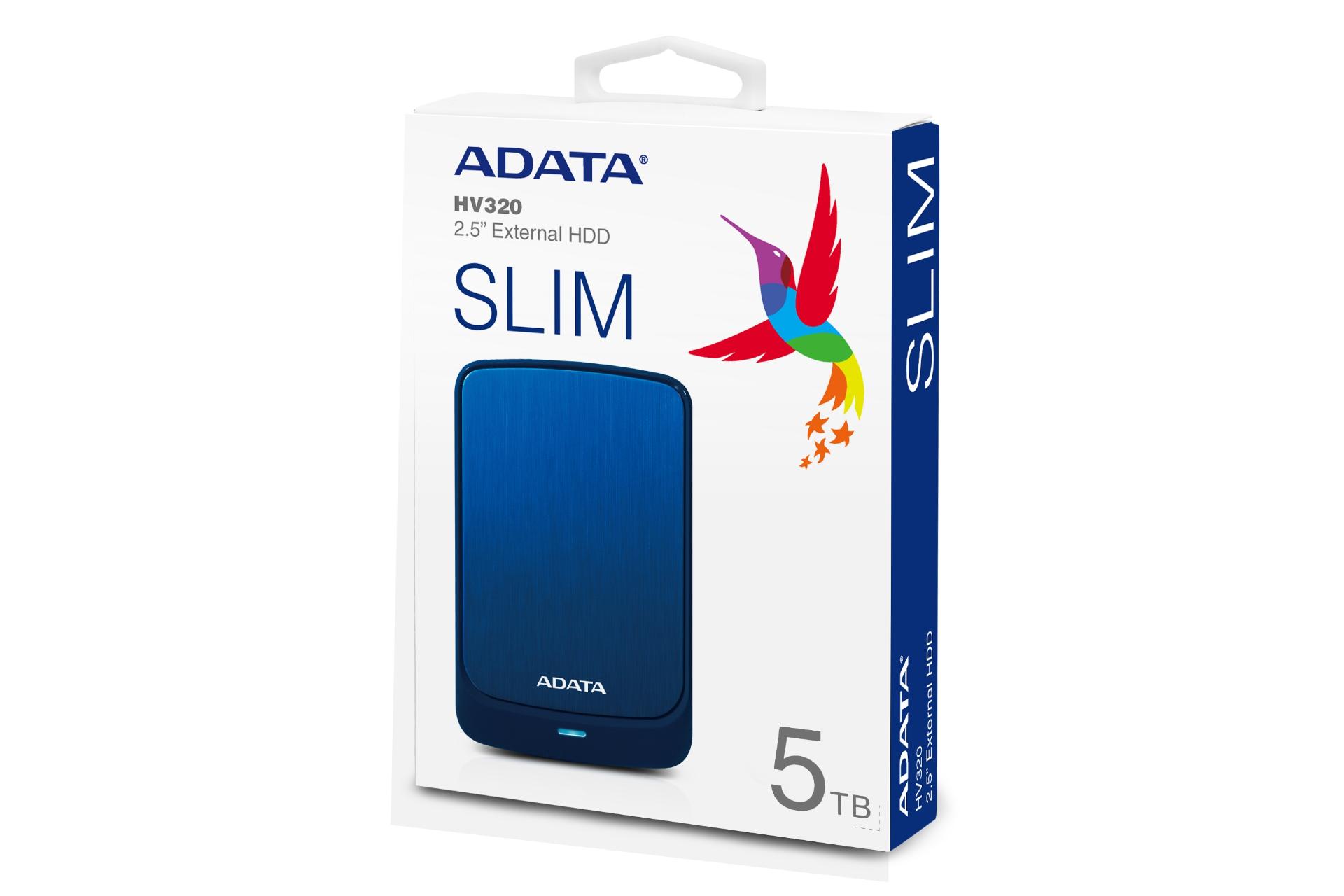 جعبه هارد دیسک ای دیتا ADATA HV320 2.5 Inch 5TB ظرفیت 5 ترابایت آبی