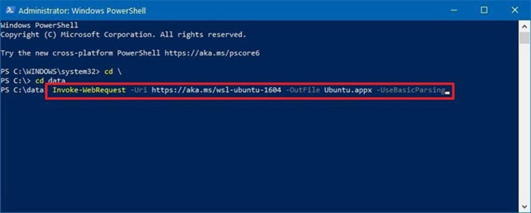 دانلود ubuntu powershell