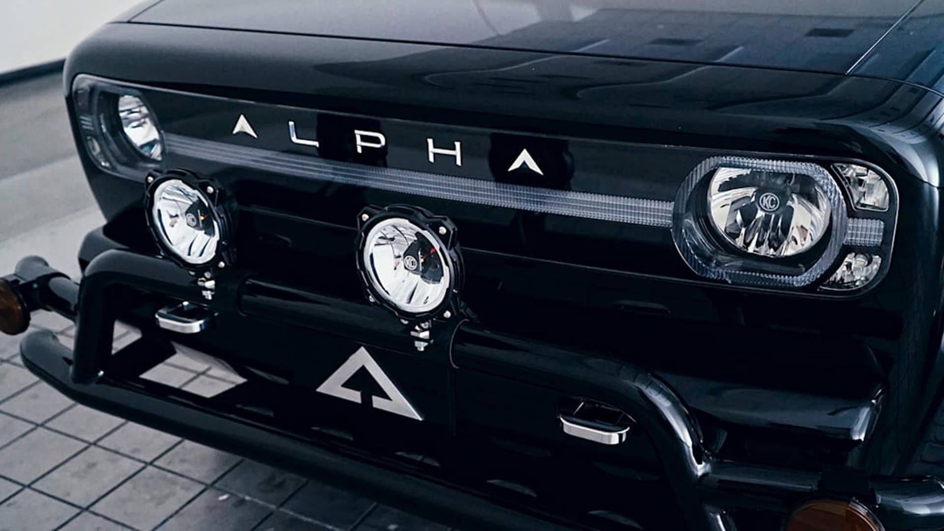 بخش جلویی وانت برقی آلفا موتور ولف / Alpha Motor Wolf EV truck