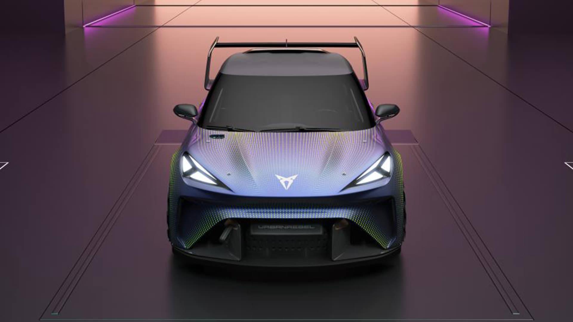 نمای جلو هاچ بک مفهومی و برقی کوپرا آربن ربل / Cupra UrbanRebel Concept