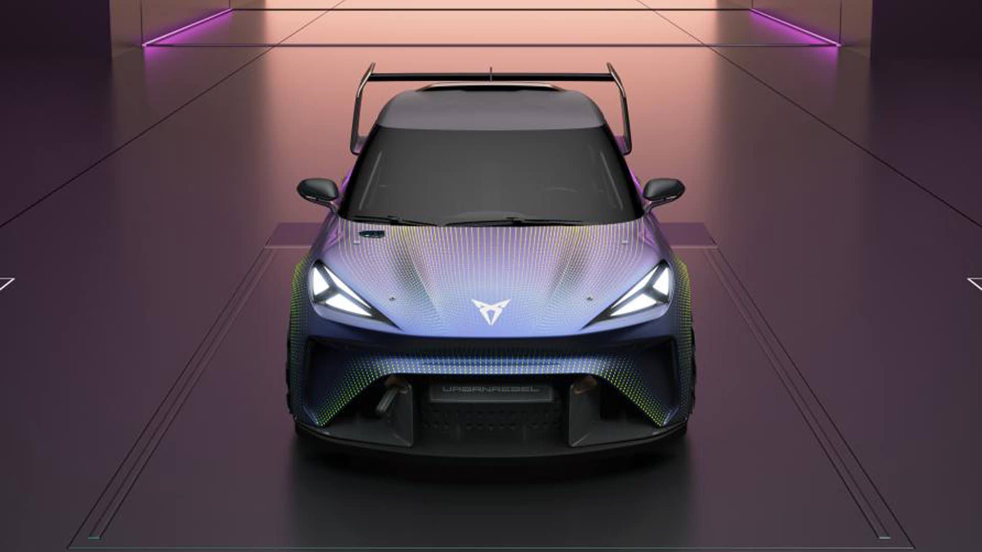 نمای جلو هاچ بک مفهومی و برقی کوپرا آربن ربل / Cupra UrbanRebel Concept