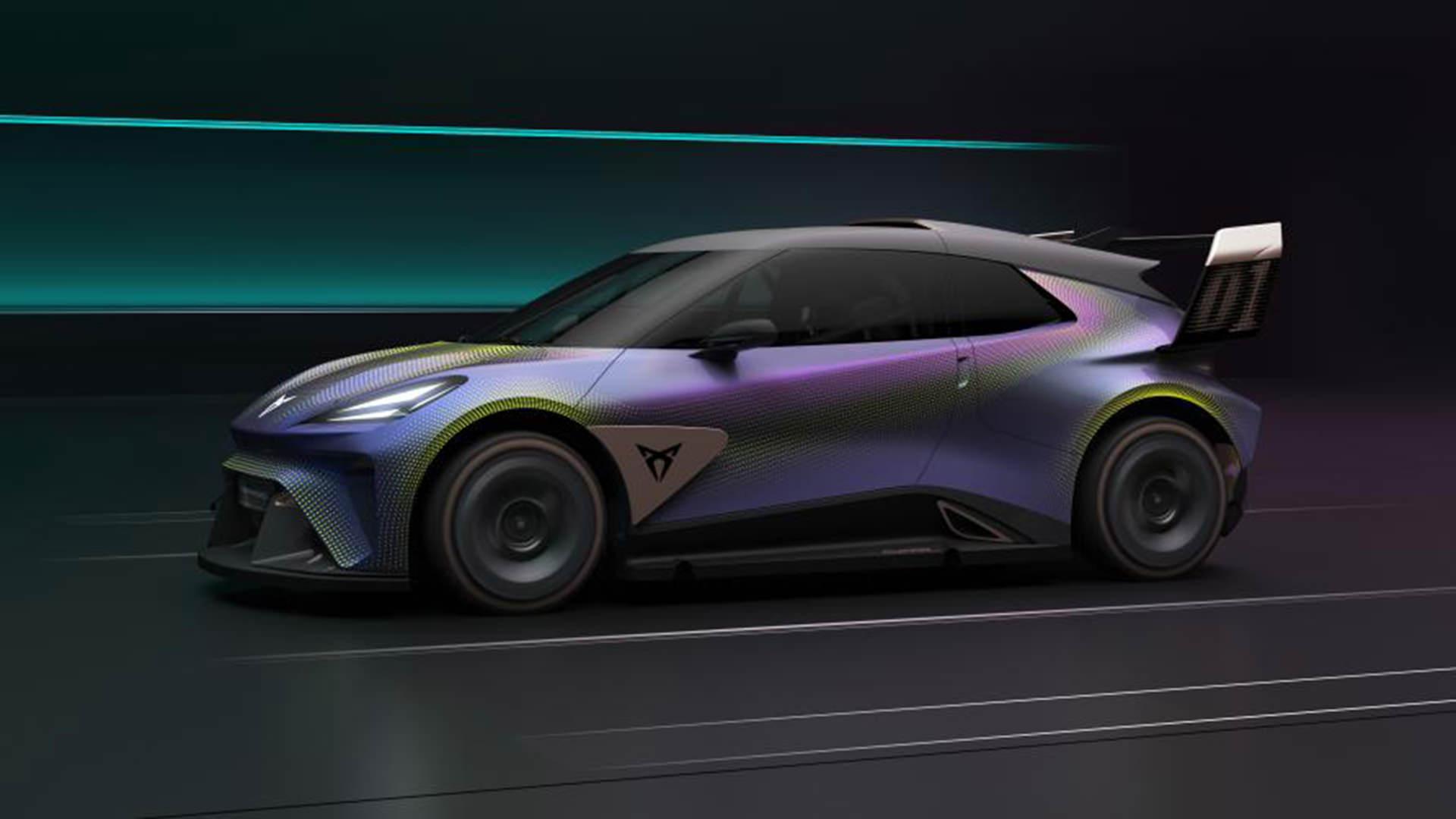 نمای جانبی هاچ بک مفهومی و برقی کوپرا آربن ربل / Cupra UrbanRebel Concept