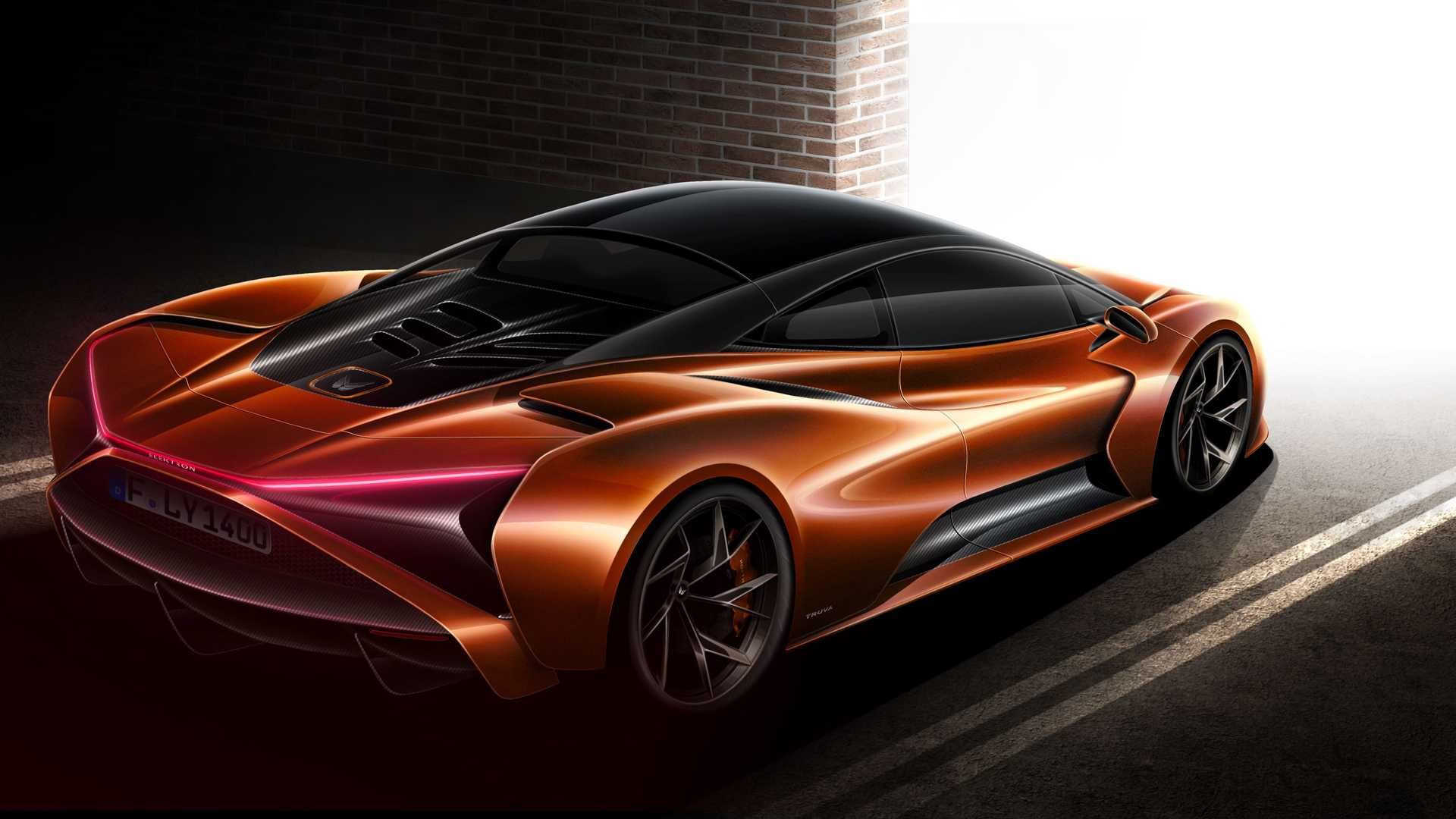 ابرخودرو برقی الکترون تراوا نمای عقب / Elektron Truva Electric Supercar