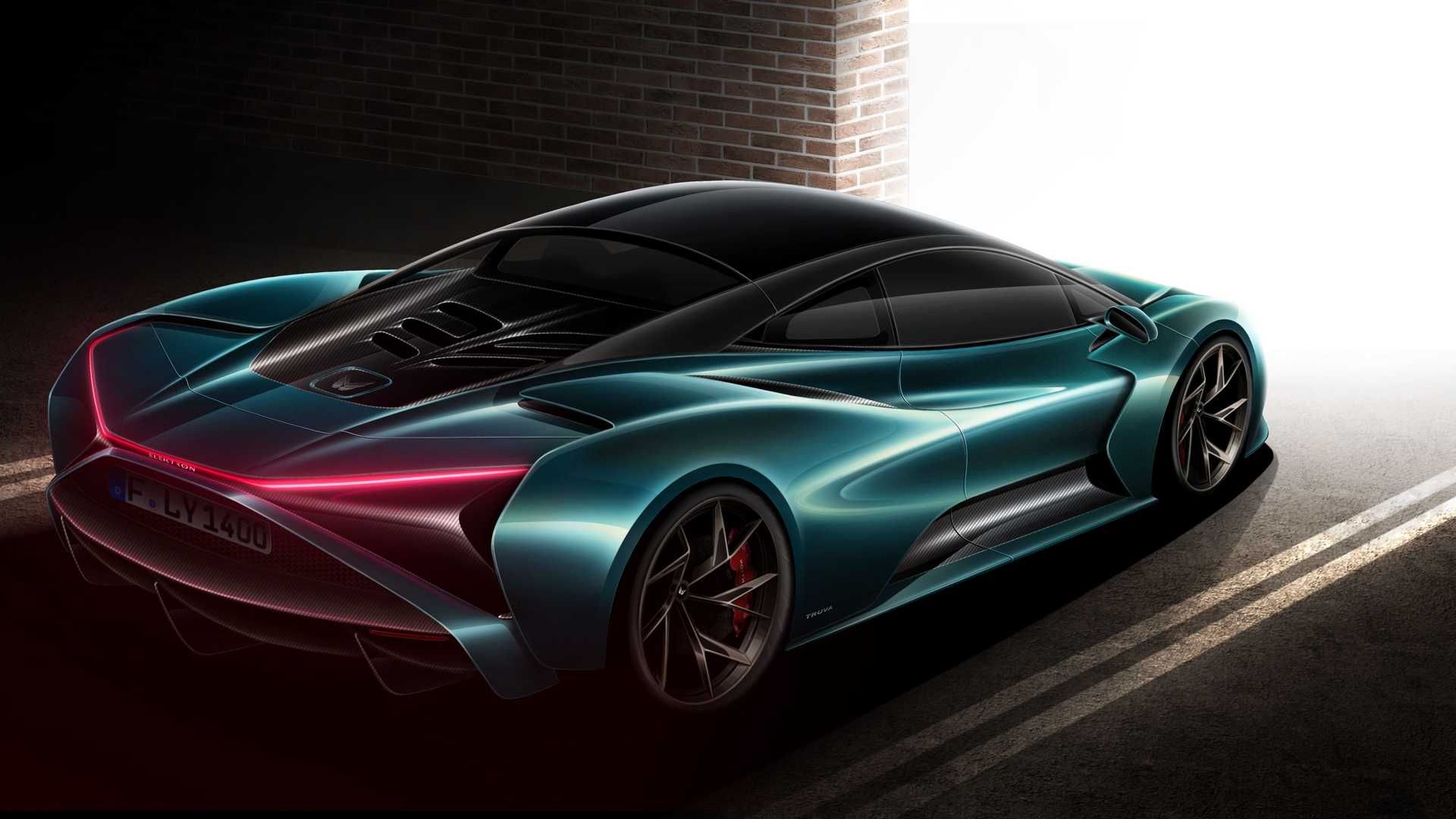 ابرخودرو برقی الکترون تراوا نمای عقب / Elektron Truva Electric Supercar