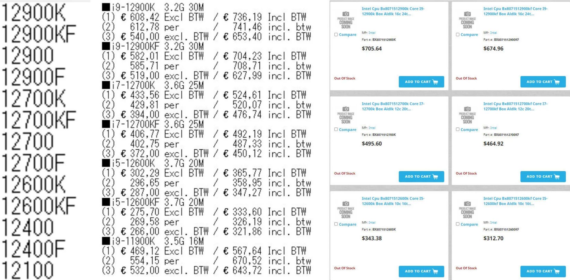 مشخصات مادربرد و پردازنده های جدید اینتل