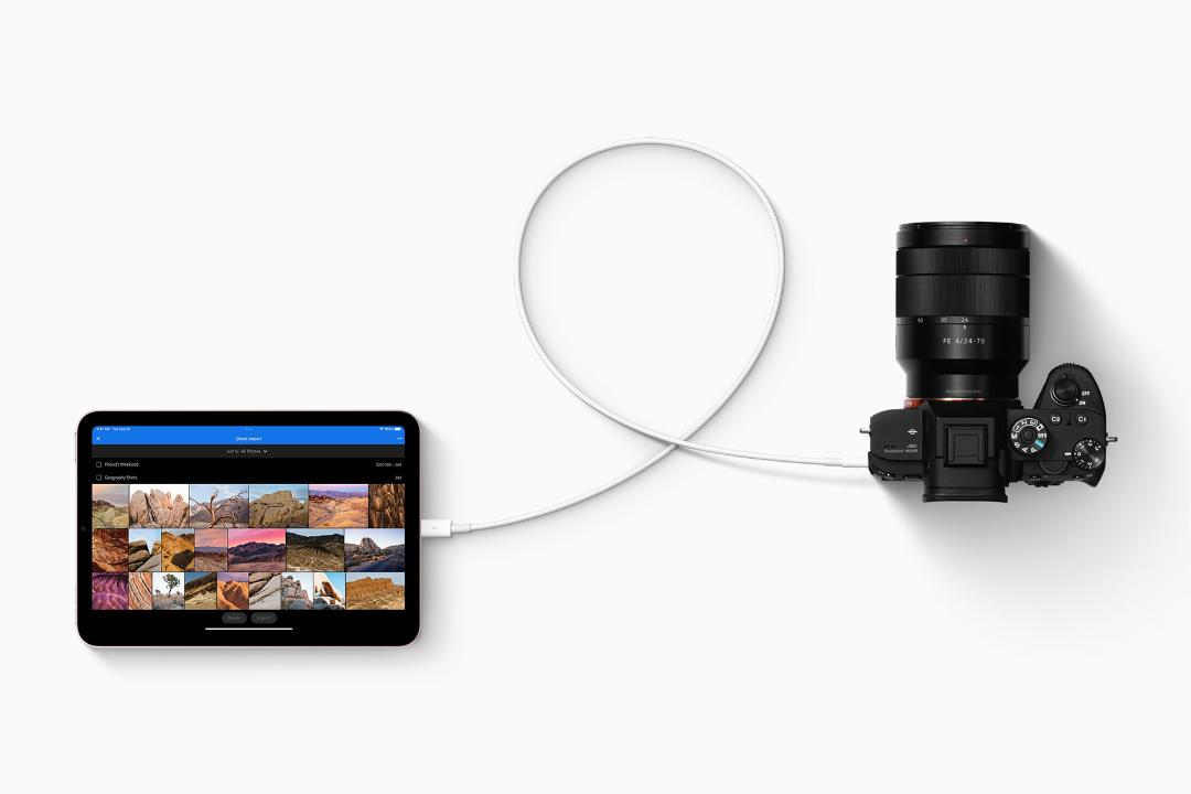 اتصال از طریق USB-C با آیپد مینی