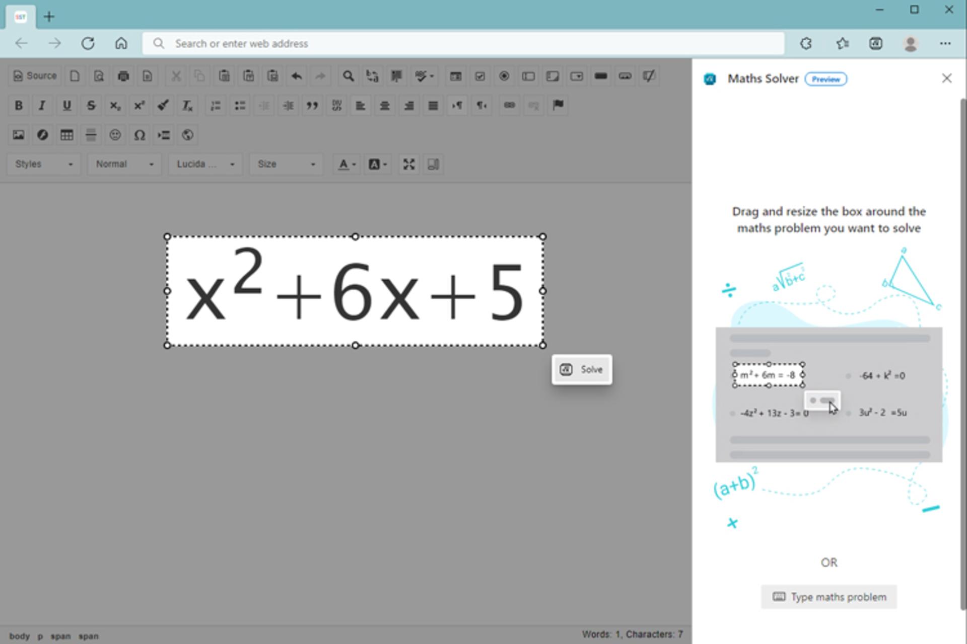 هایلایت در math solver اج